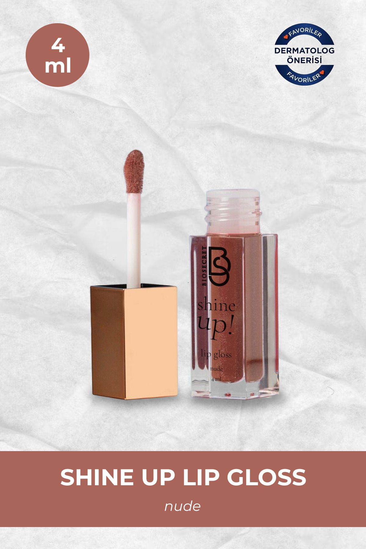 Biosecret Shine Up Lip Gloss Nude 4ml Bio122