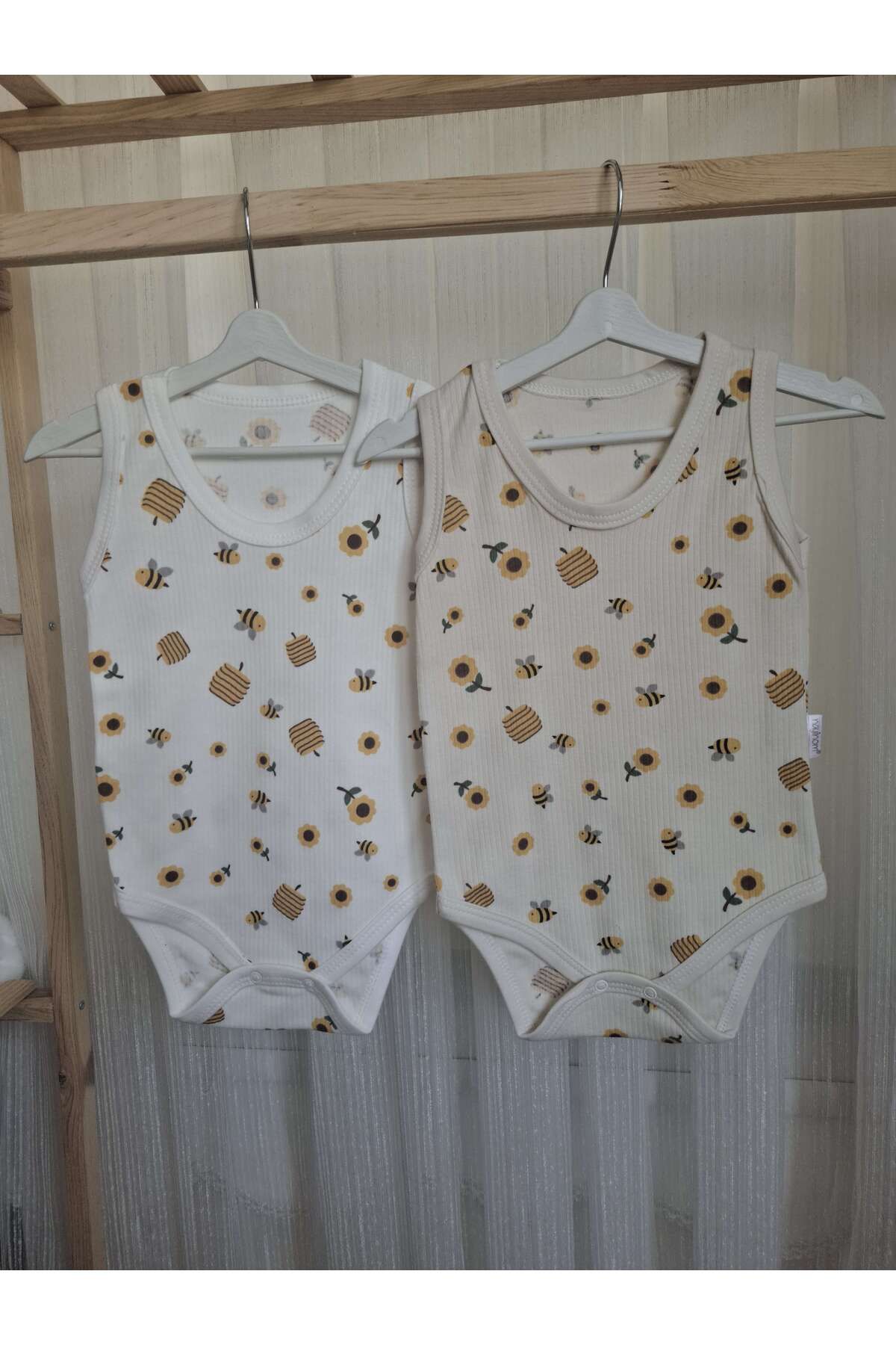 Nayinom %100 Pamuklu Kız Bebek & Kız Çocuk 2'li Çıtçıtlı Badi