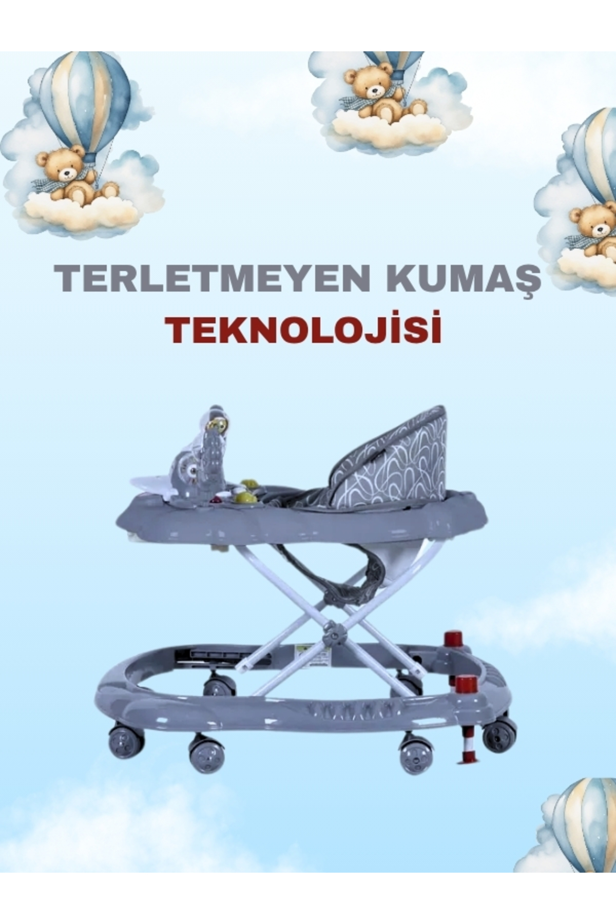 modabebekler Terletmeyen Kumaş Teknolojisi 3 Kademeli Müzikli Ve Oyuncaklı Kiddy Yürüteç fotoğrafı 4 (önizleme)