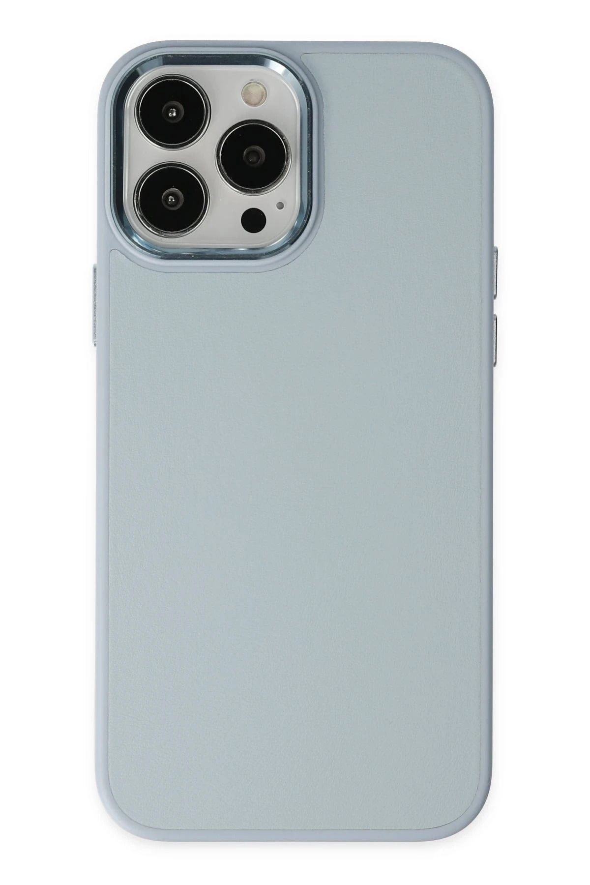 NewFace iPhone 13 Pro Kılıf Asya Deri Silikon - Sierra Blue YNSMR