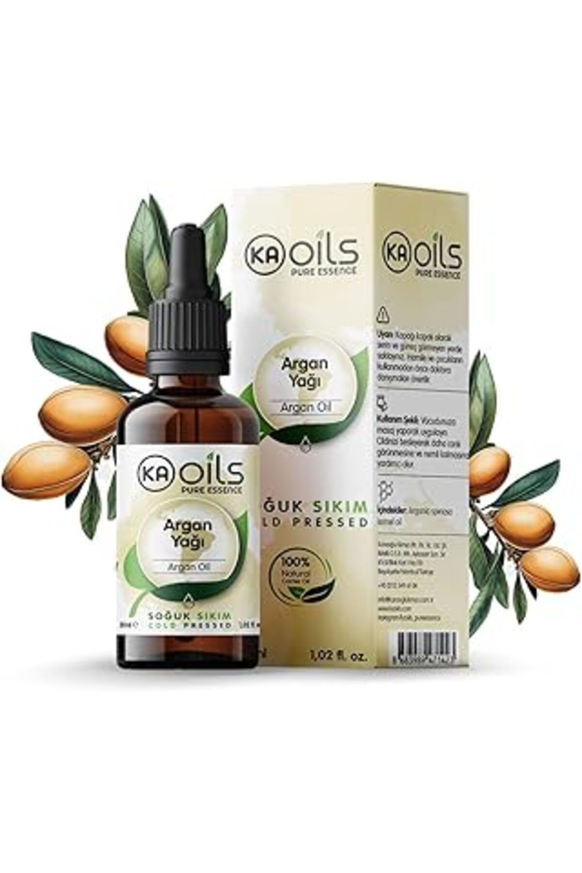 Roses Store Kaoils Argan Yağı 30 Ml –%100 Doğal Soğuk Sıkım - Saç Onarıcı & Besleyici