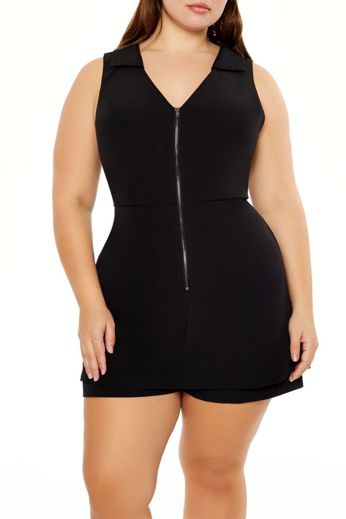 Forever 21 Plus Size Fermuar Detaylı Elbise