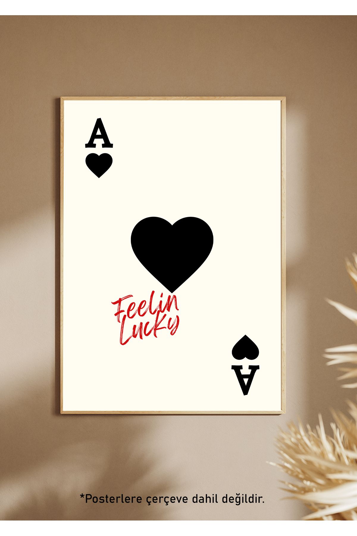 One Little Happiness FEELIN LUCKY Poster Estetik Duvar Posteri , Çerçevesiz Poster