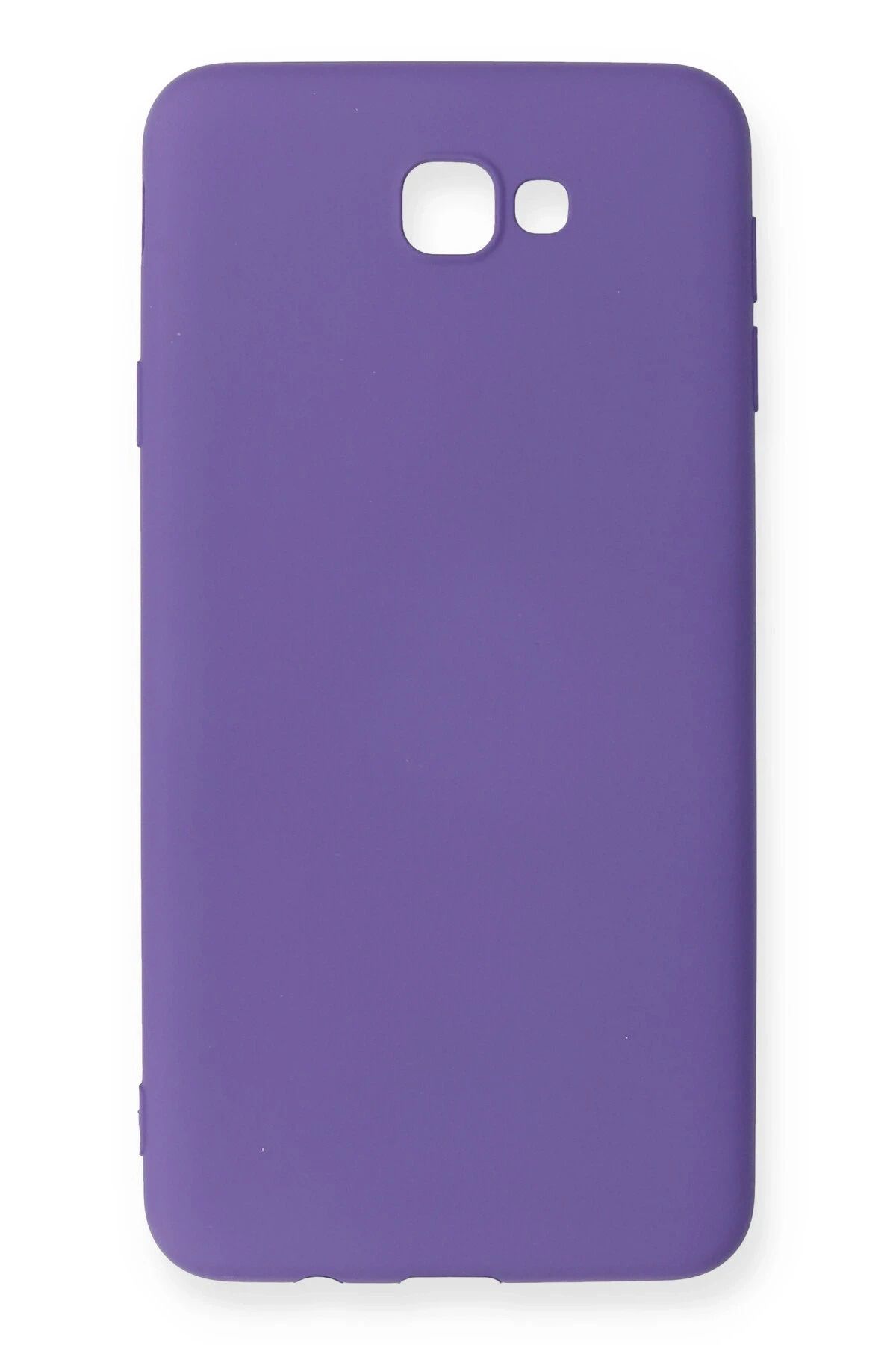 NewFace Samsung Galaxy J7 Prime Kılıf Nano içi Kadife Silikon - Mor YNSMR