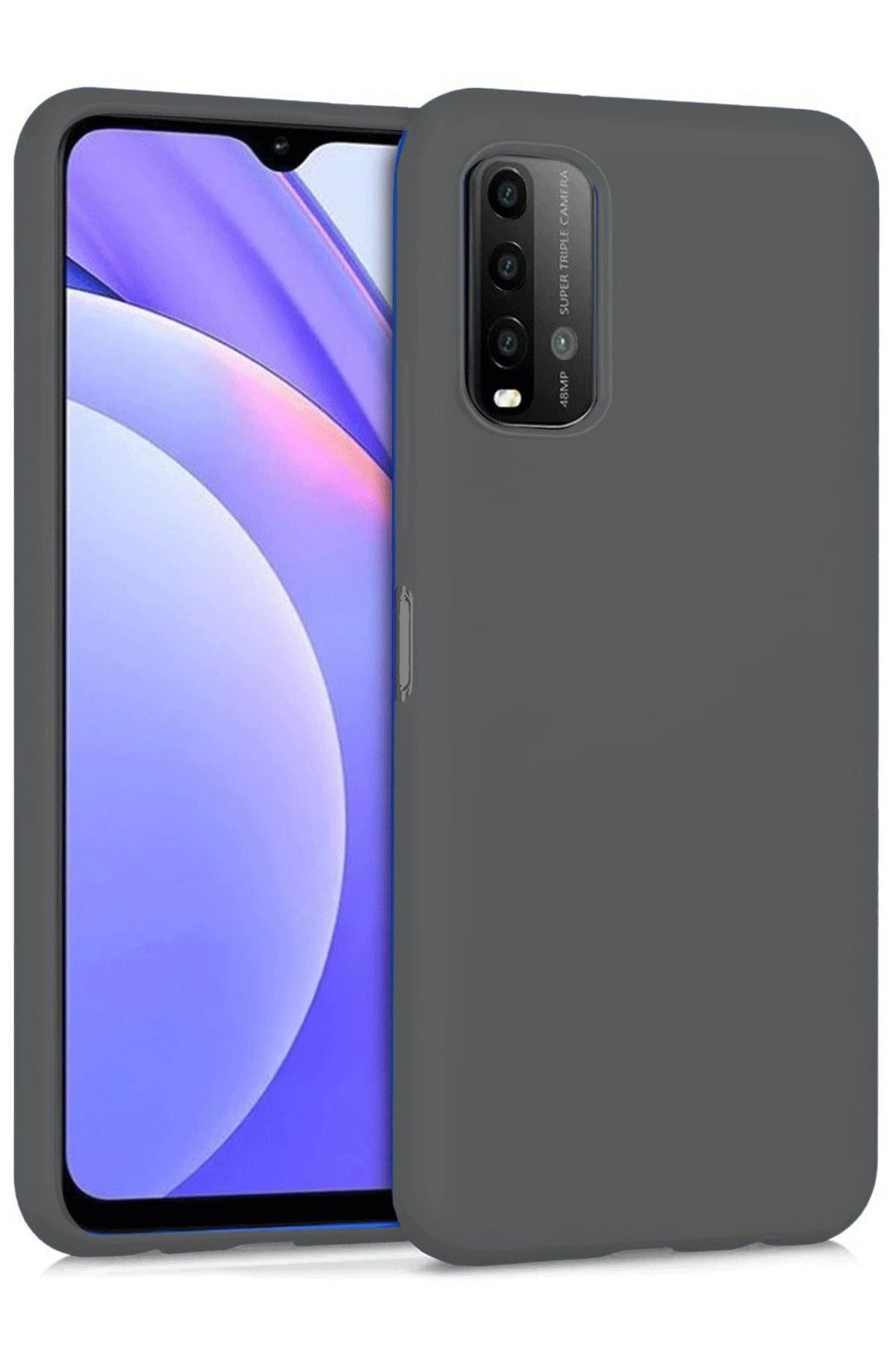 NewFace Xiaomi Redmi 9T Kılıf Nano içi Kadife Silikon - Gri YNSMR