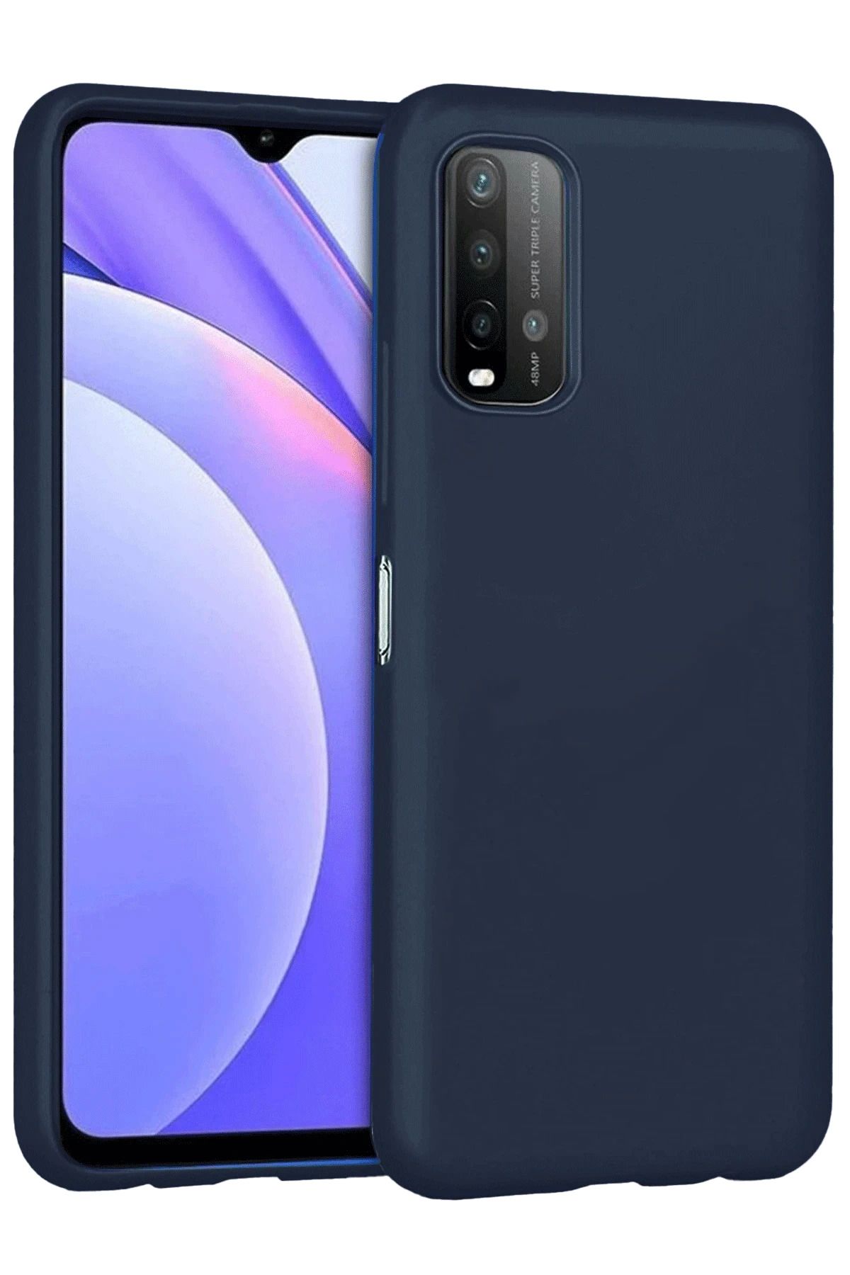 NewFace Xiaomi Redmi 9T Kılıf Nano içi Kadife Silikon - Lacivert YNSMR