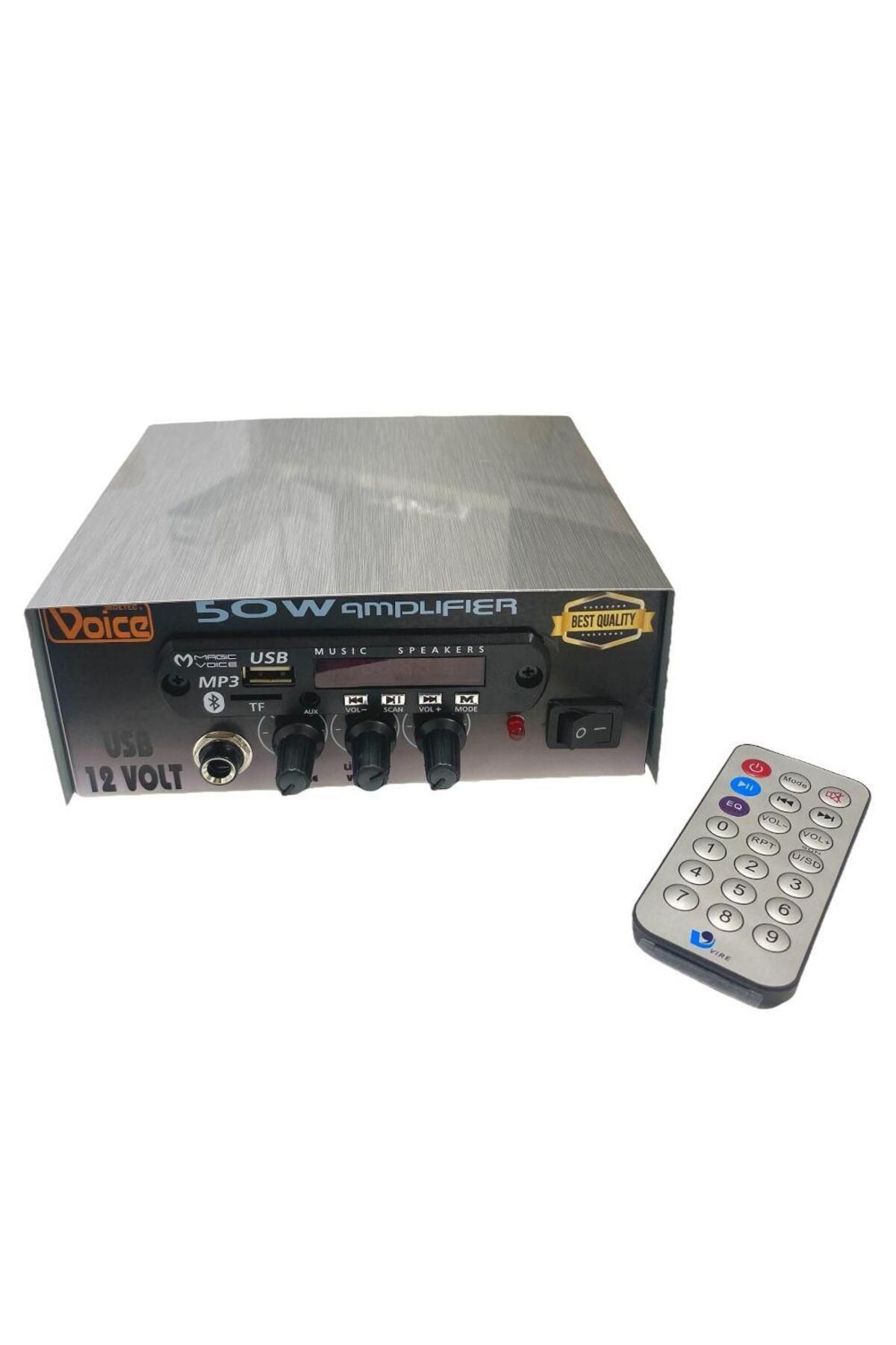 electroon Voice 50Watt 12Volt Pazarcı Anfisi USB Girişli Kumandalı