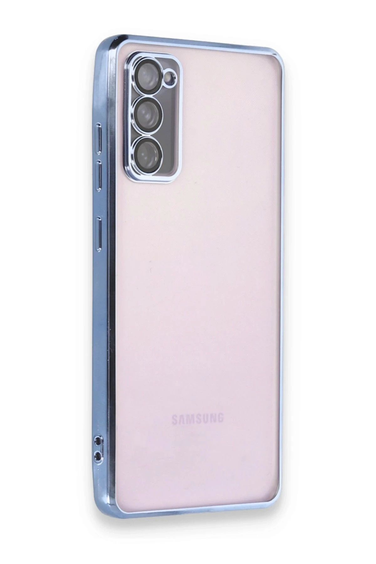 NewFace Samsung Galaxy S20 FE Kılıf Lensli Silikon - Açık Mavi YNSMR