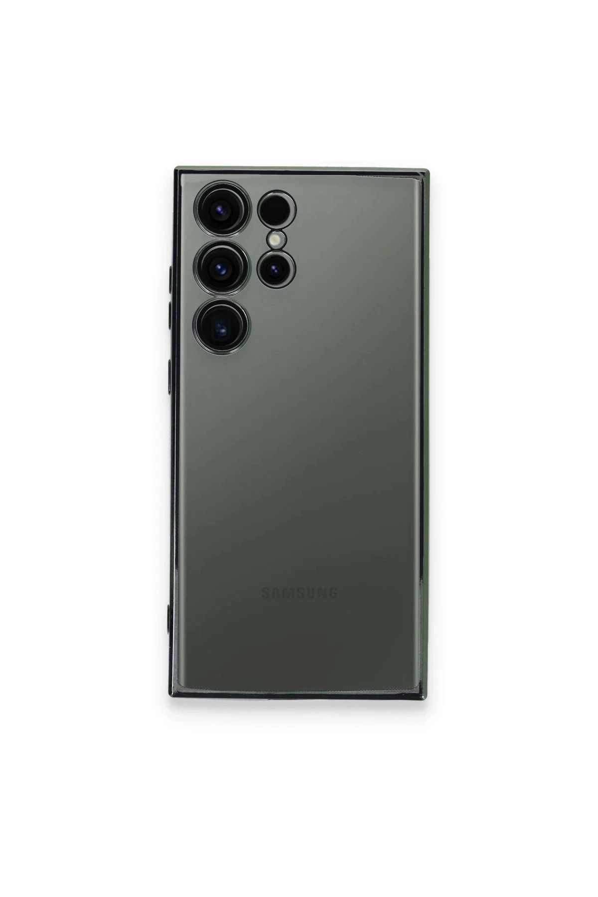 NewFace Samsung Galaxy S23 Ultra Kılıf Lensli Silikon - Yeşil YNSMR