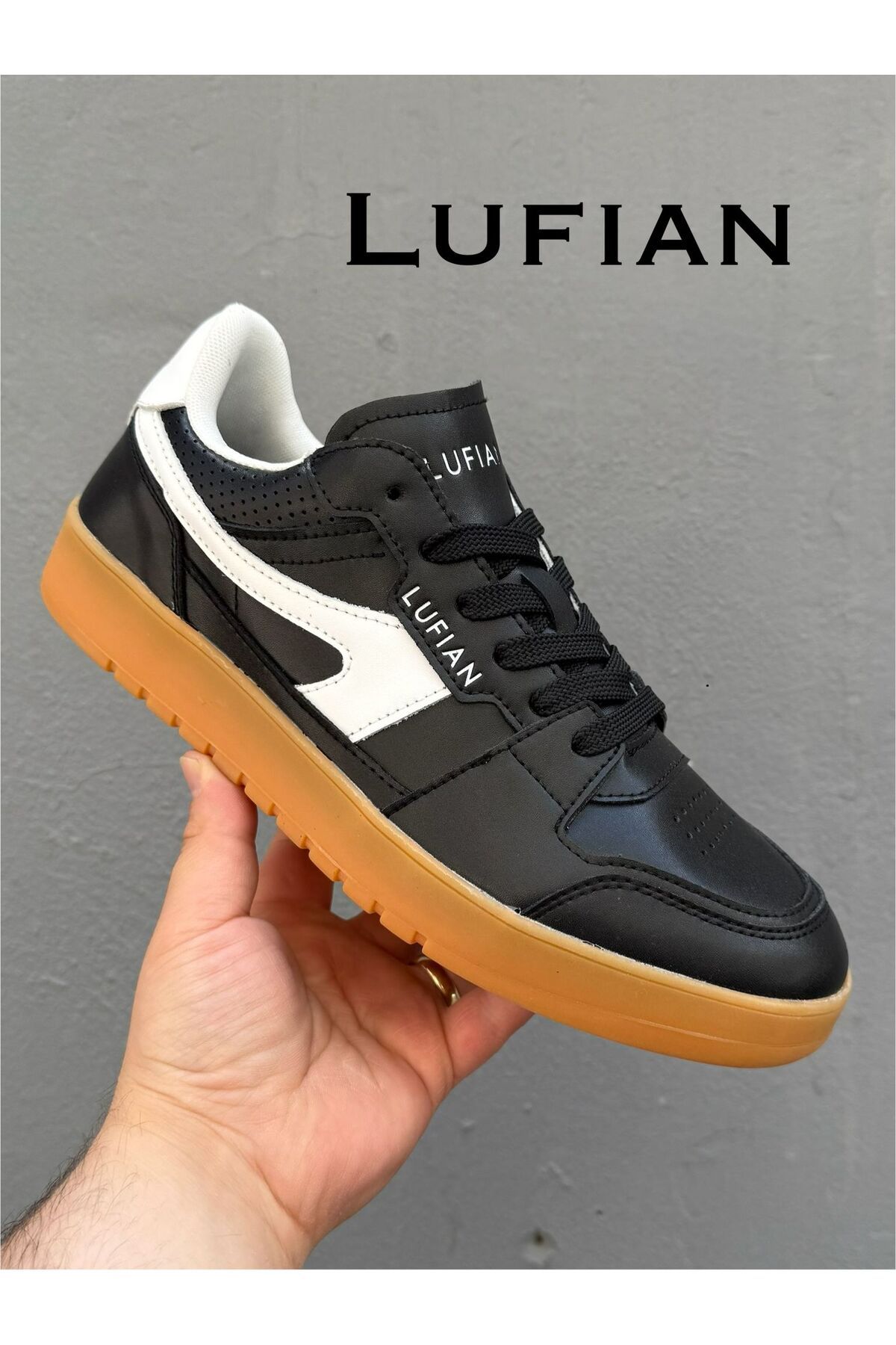 Lufian DÜZ TABAN ERKEK SNEAKER, COMFORT İÇ PED, CİLT DIŞ MALZEME lufian