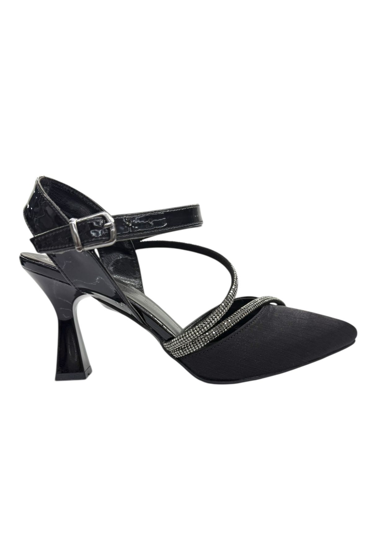 Shoes Simli Taş Detaylı Abiye Topuklu Ayakkabı