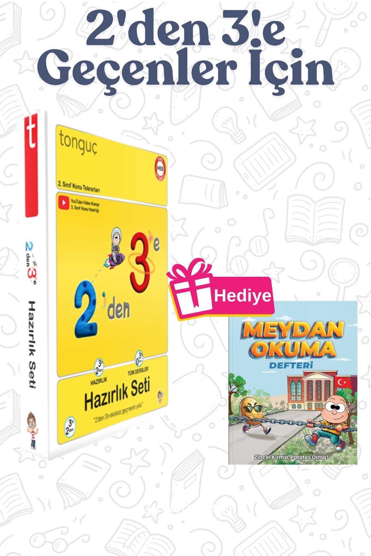 Tonguç Yayınları Tonguç Akademi - Meydan Okuma Defteri Hediyeli 2'den 3'e Hazırlık Seti