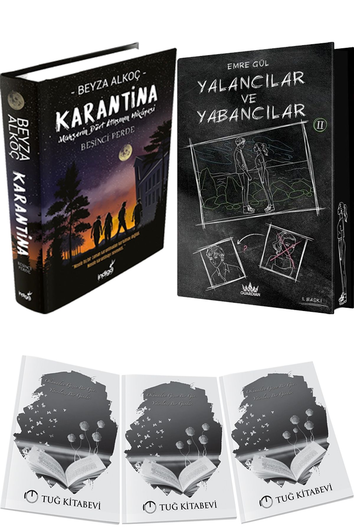 İndigo Kitap Karantina 5 Ciltli ve Yalancılar ve Yabancılar 2 Ciltli Özel Baskı + Hediyeli