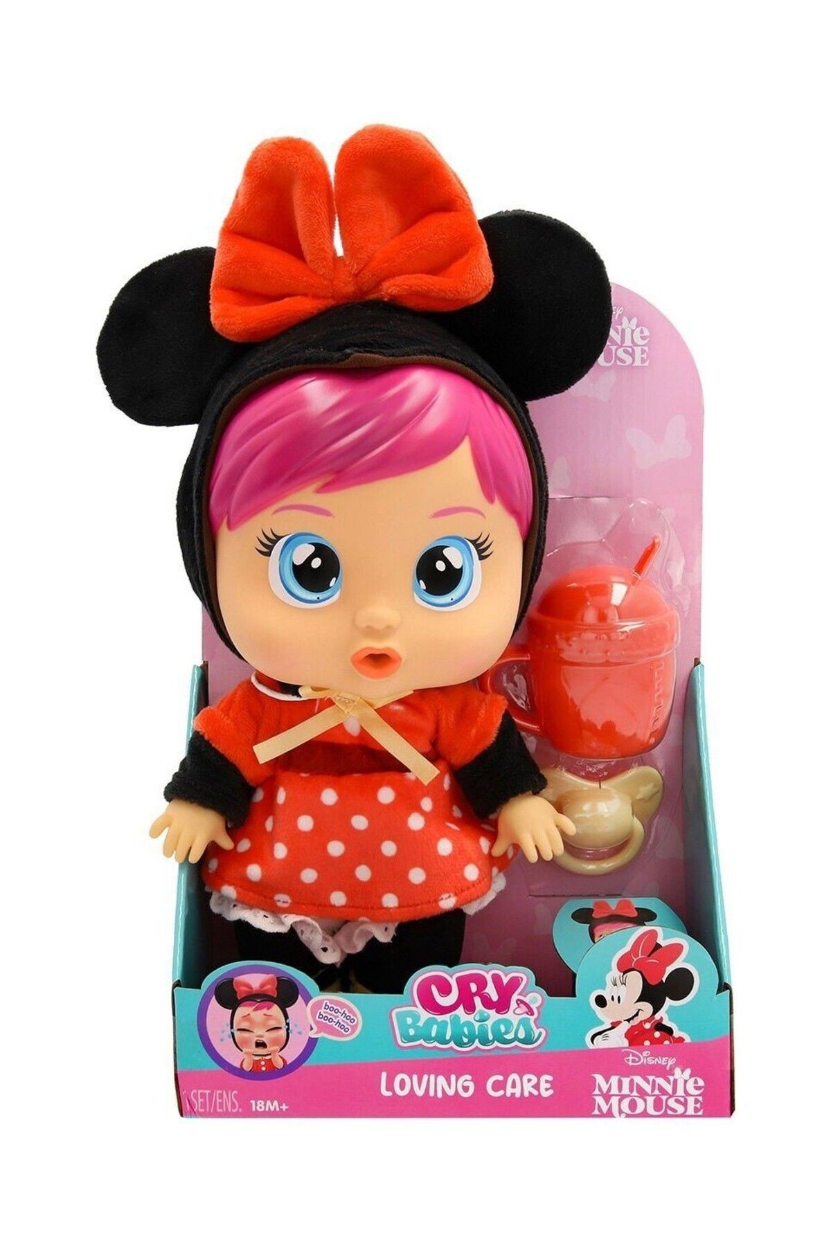 UZUNKAYA HOME Cry Babies Love And Care Minnie Kostümlü Bebek