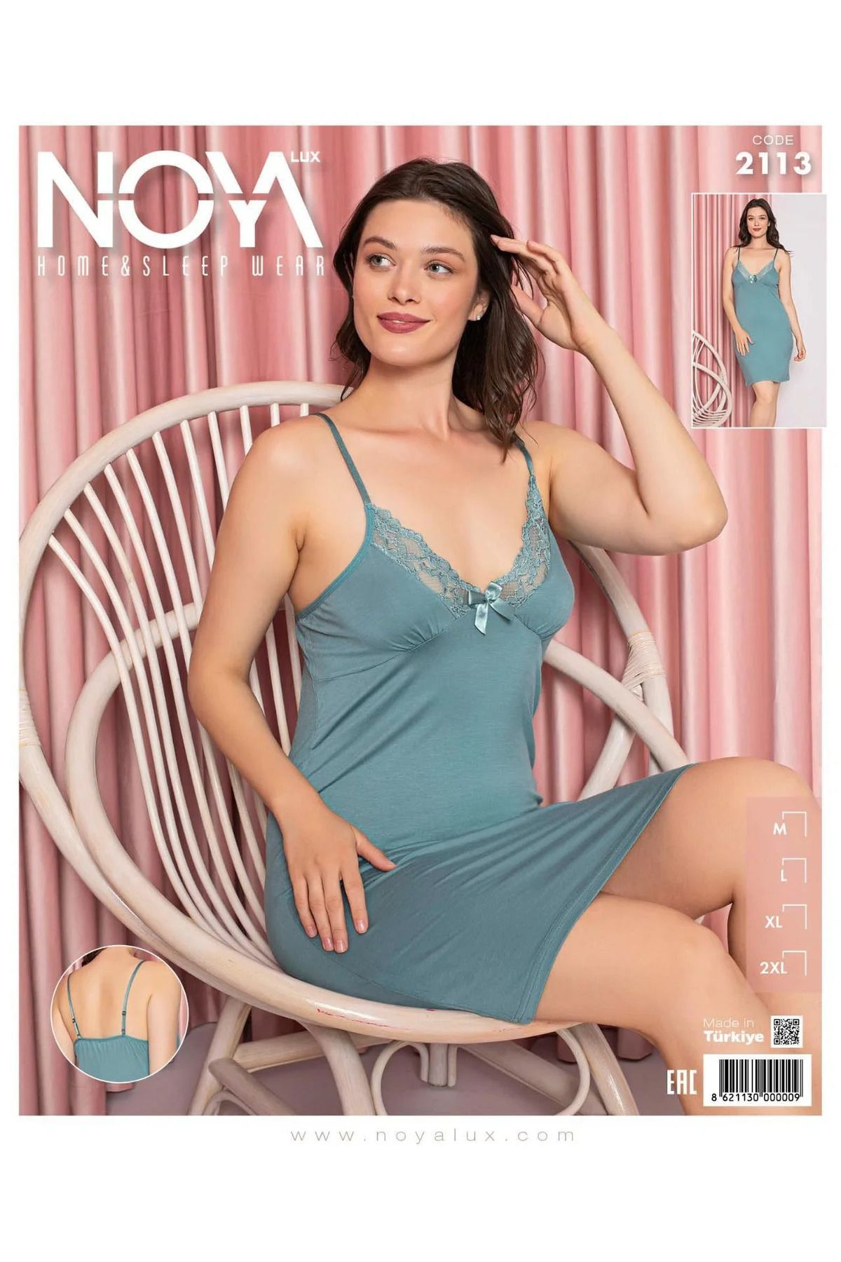 Butik Noya Dantelli Askılı Gecelik Yeşil