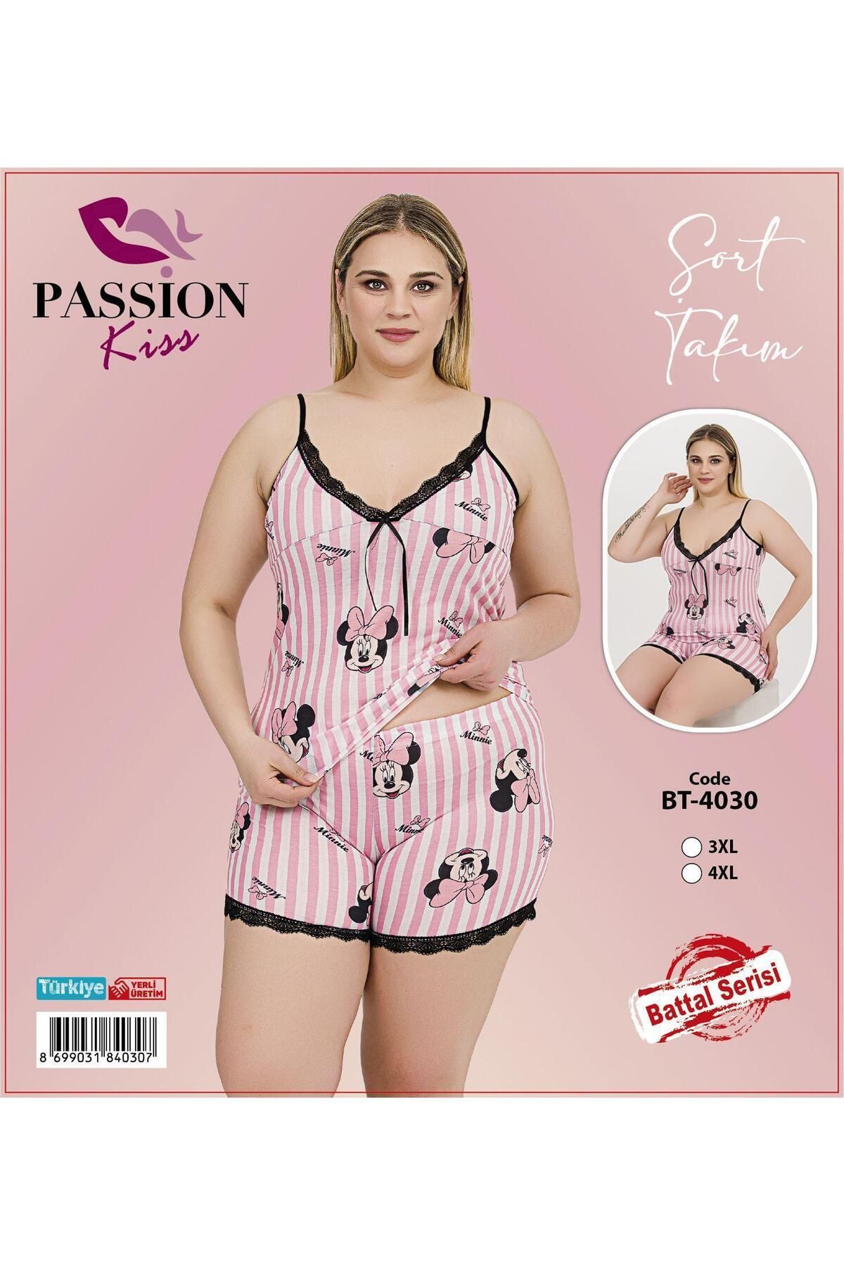 Emir Store İp Askılı Büyük Beden Kadın Pijama Takımı