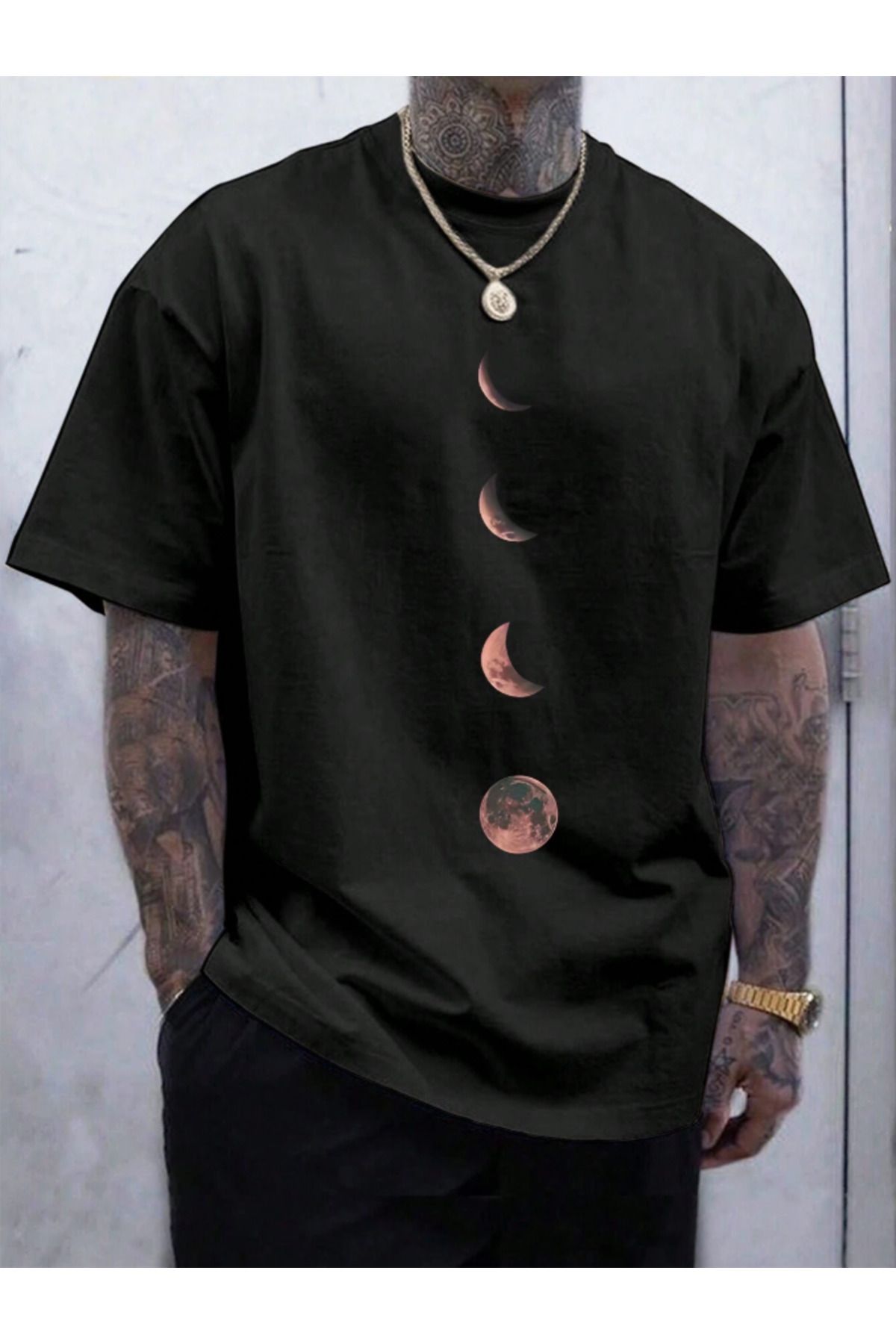 COHERENT Unisex Erkek/Kadın MONTH Özel Baskılı Oversize Pamuklu T-Shirt