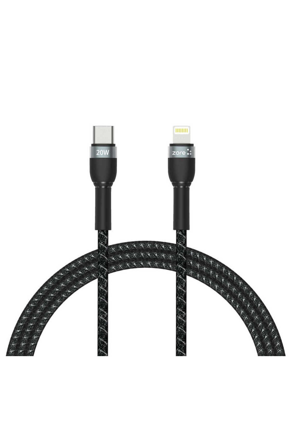 Tılsım Tekno Siyah Shira Serisi Type-c to Lightning PD Kablo 1 Metre-TSTK