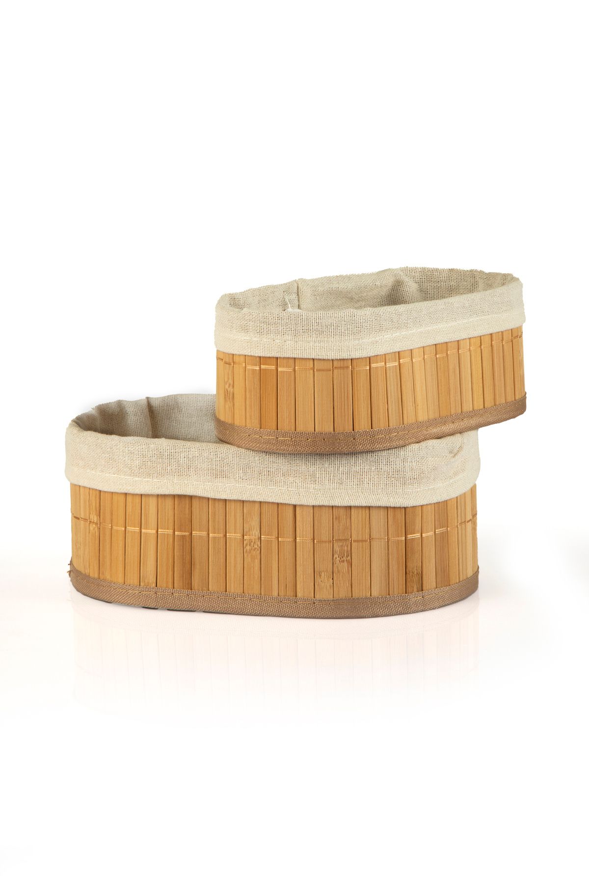Lizzy 2' Li Oval Bambu Organizer Sepet
