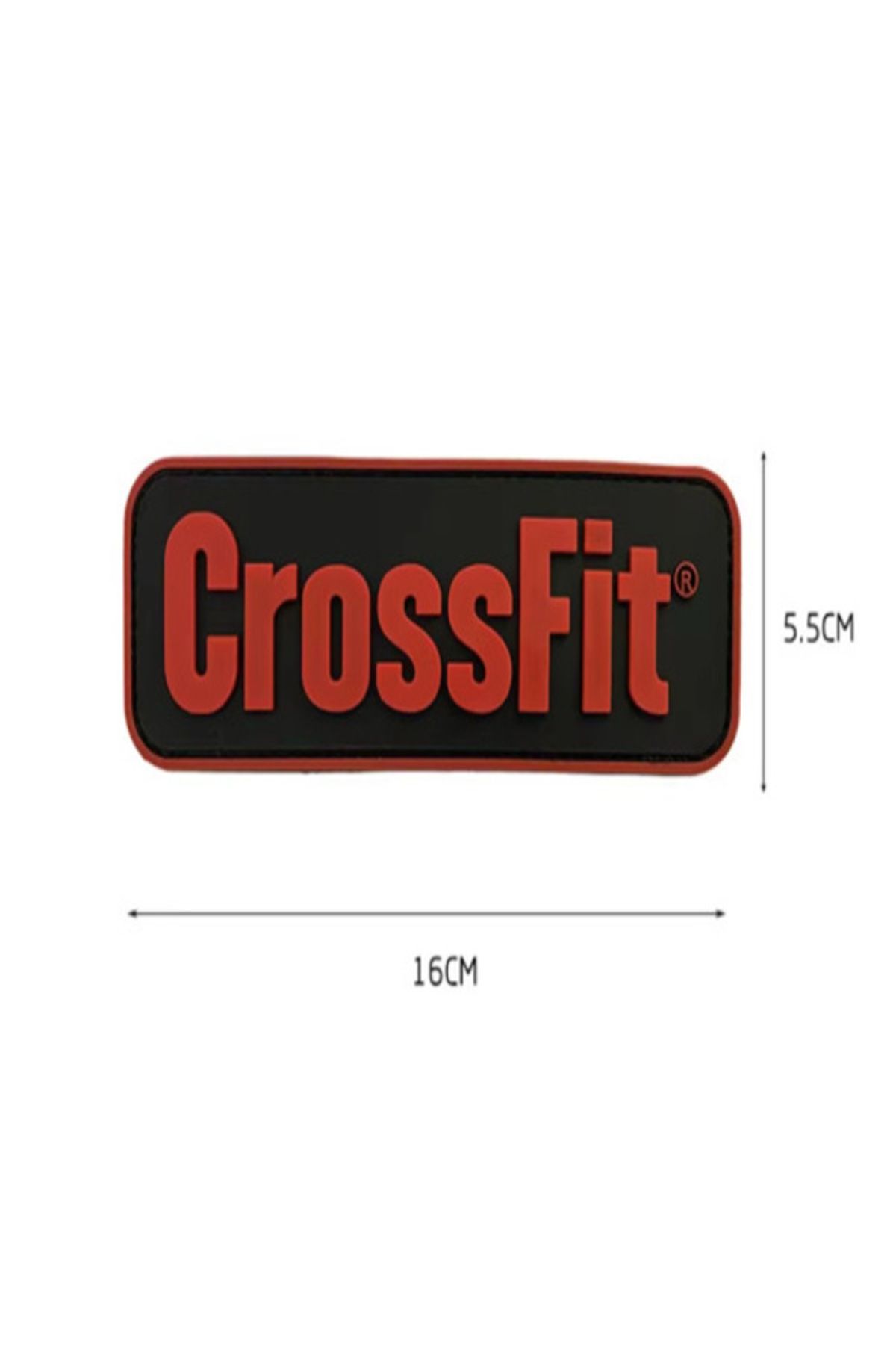 QUİCKPREP CrossFit Logolu Büyük Boy Silikon Patch – 16x5,5 cm Spor Çanta Yaması