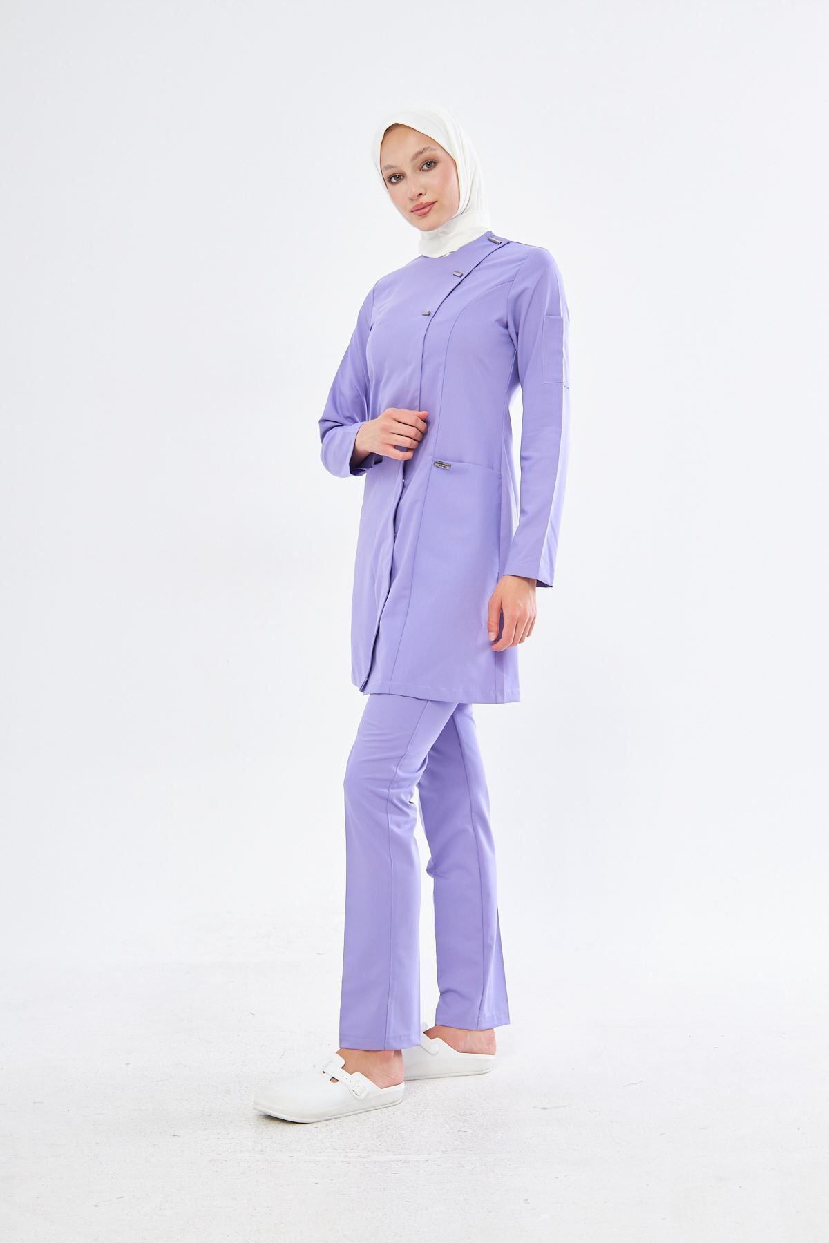 Onur Forma Scrubs Elegance Kadın Tesettür Takım - Lila