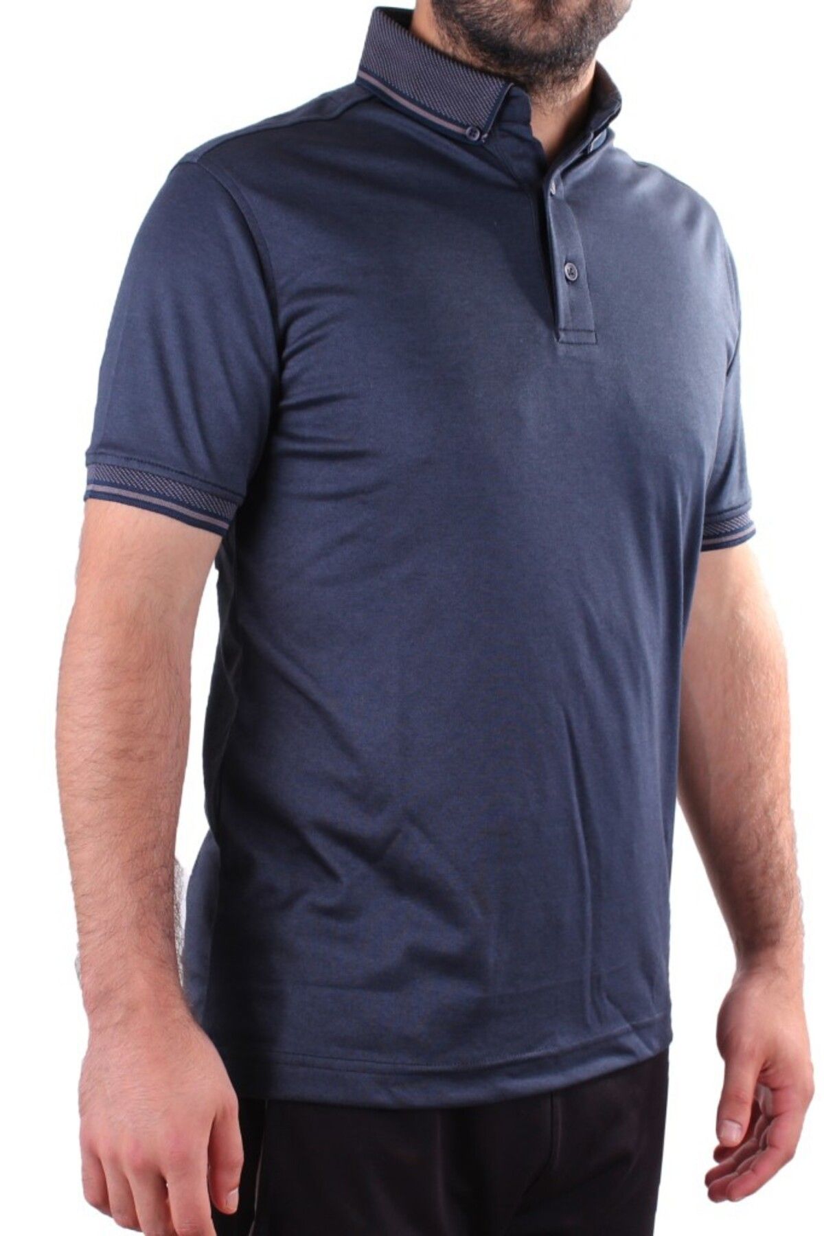 Twister Jeans Twister 2305 Lacivert Günlük Kısa Kol Normal Kesim Pamuklu Polo Yaka Erkek Tişört