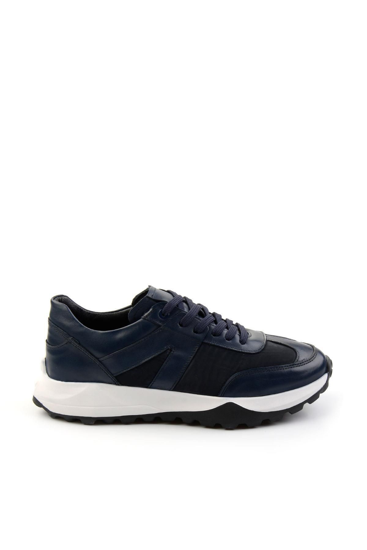 Bambi Lacivert Leather Erkek Sneaker E01401082867