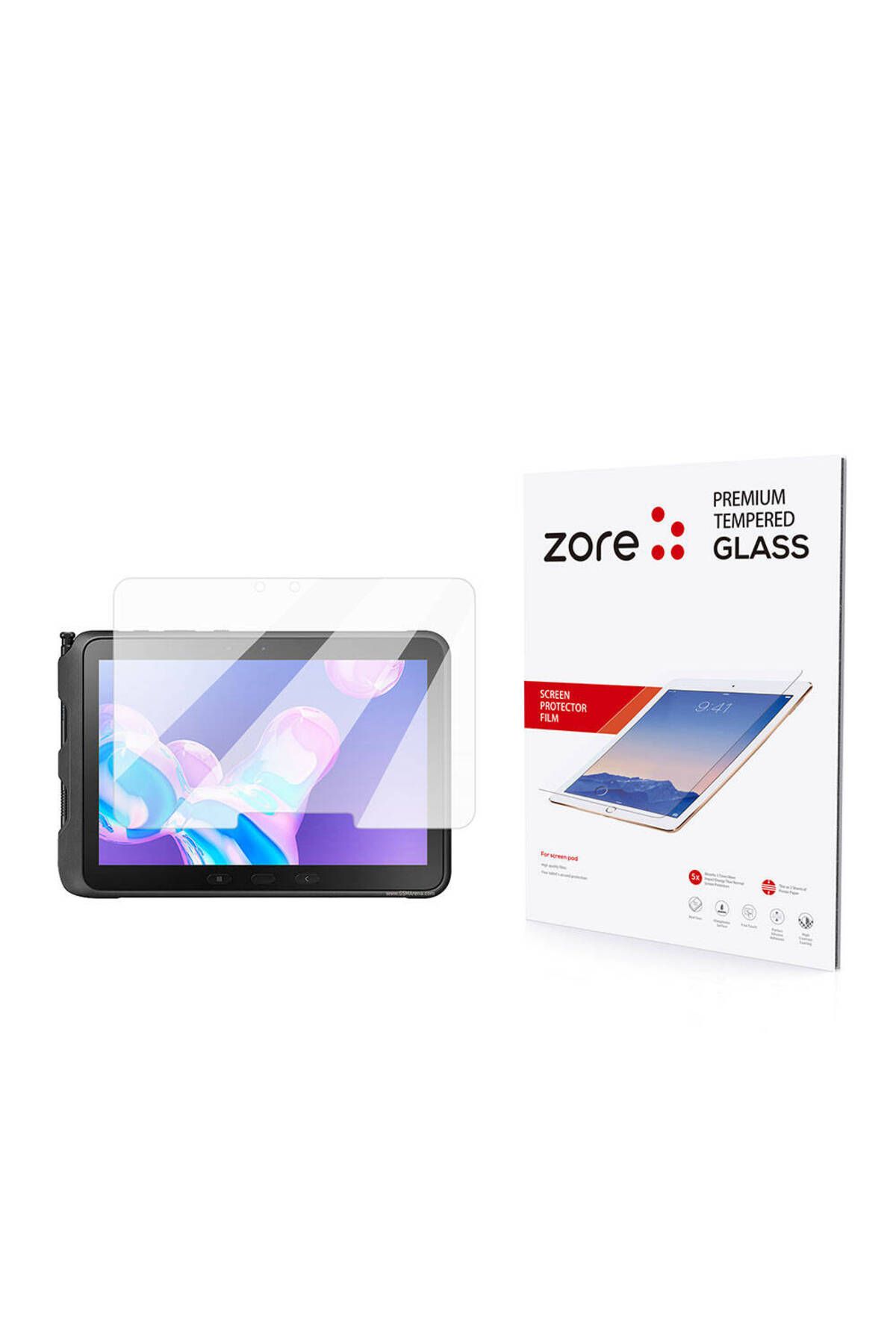 Tılsım Tekno Galaxy Tab Active Pro 10.1 T540 Uyumlu TSTK Tablet Temperli Cam Ekran Koruyucu-Renksiz
