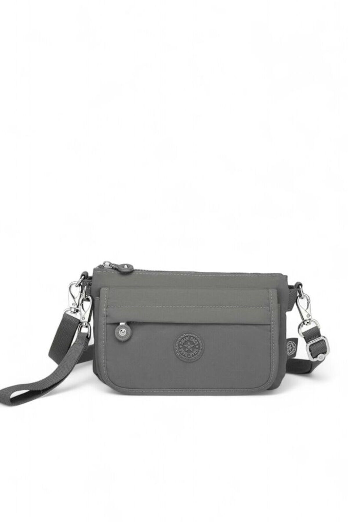SMART BAGS Krinkıl Koyu Gri Kadın Çapraz Askılı Çanta SMB 1191