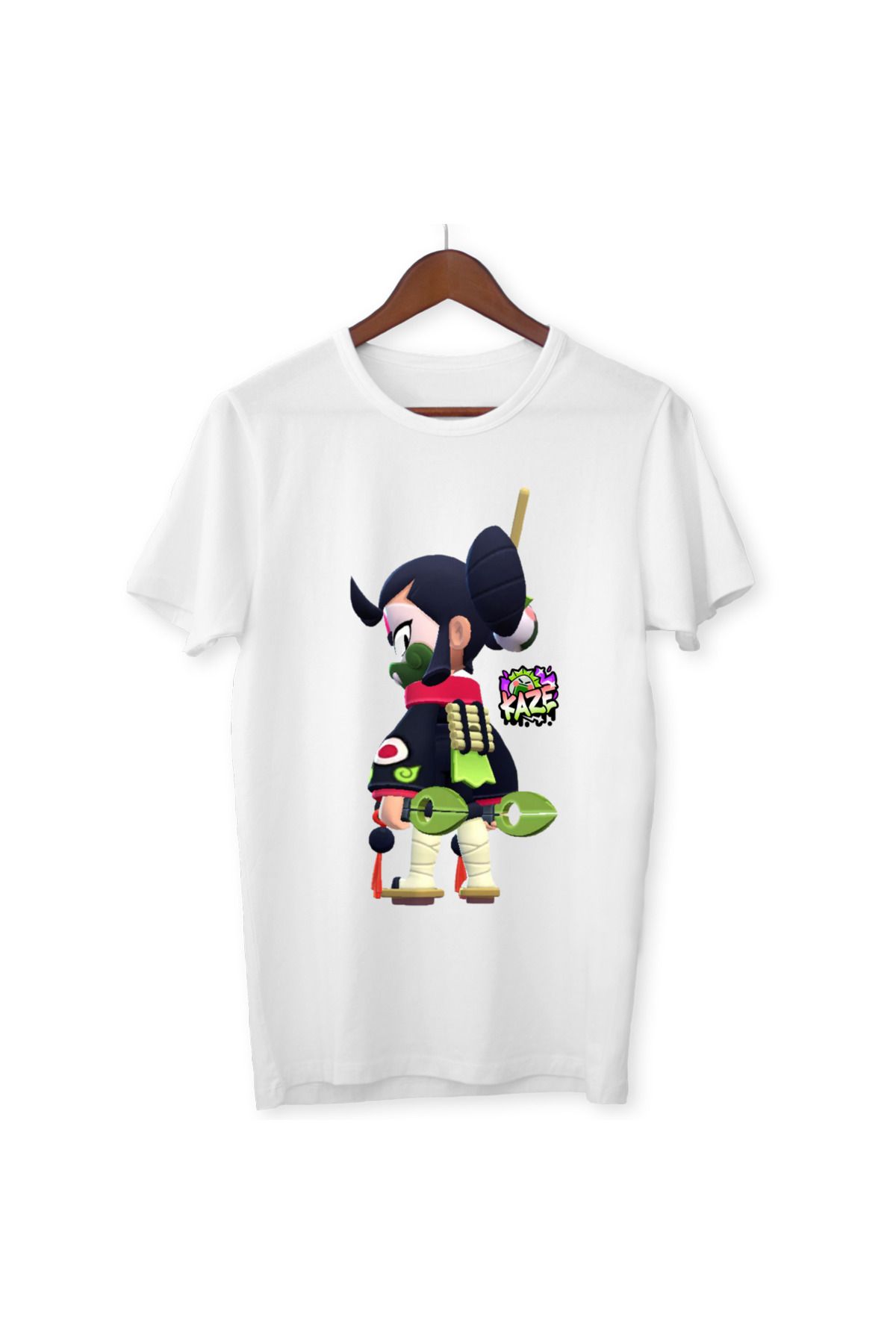 ALPŞAN TİCARET Brawl Stars Kaze Çocuk Yetişkin Beyaz T-shirt Unisex Çocuk Tişört