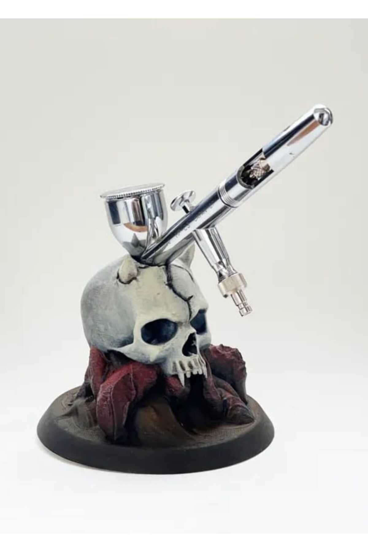 ValoriaConcept 💀 Kuru Kafa Airbrush Tutucu – Masaya Yerleşen 3D Baskı Farklı Tasarım Stand