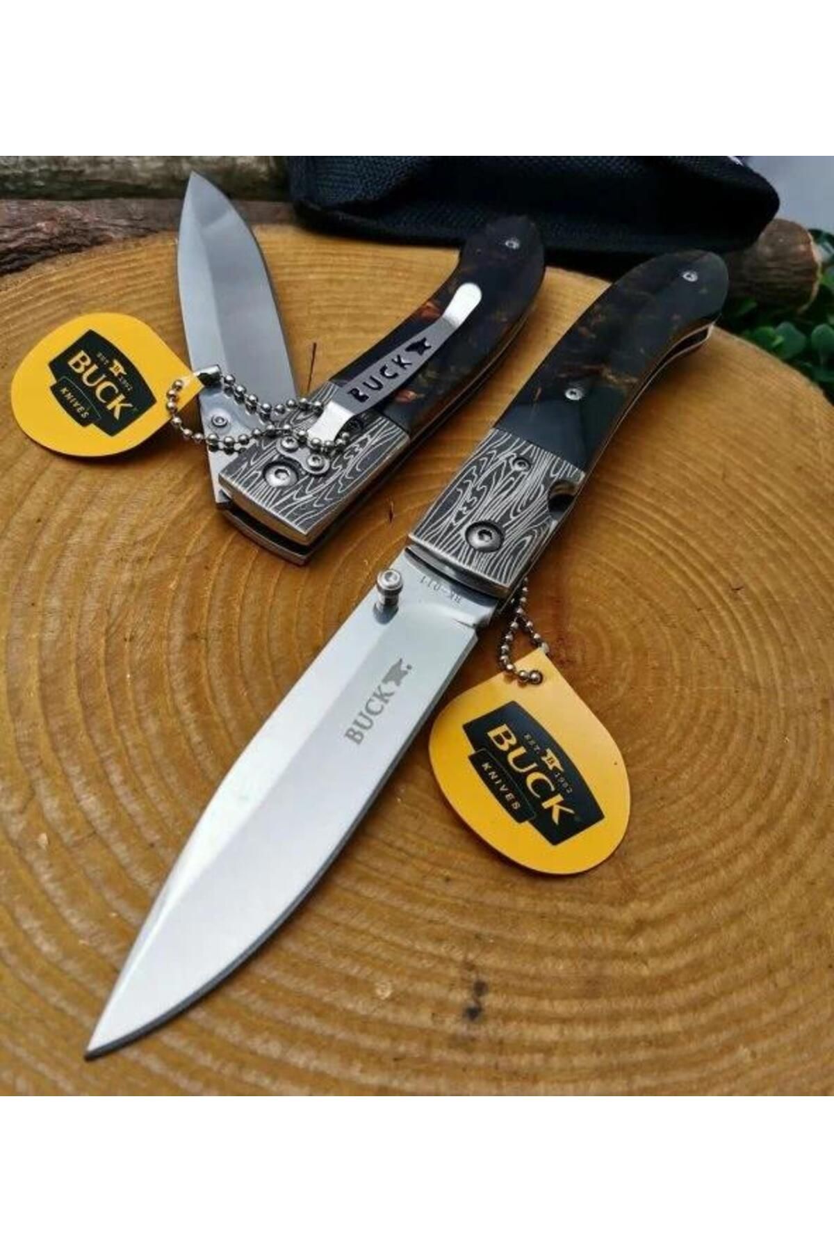 alsepeteavm Buck BK-011 Manuel Ahşap Kabze Kamp Çakısı