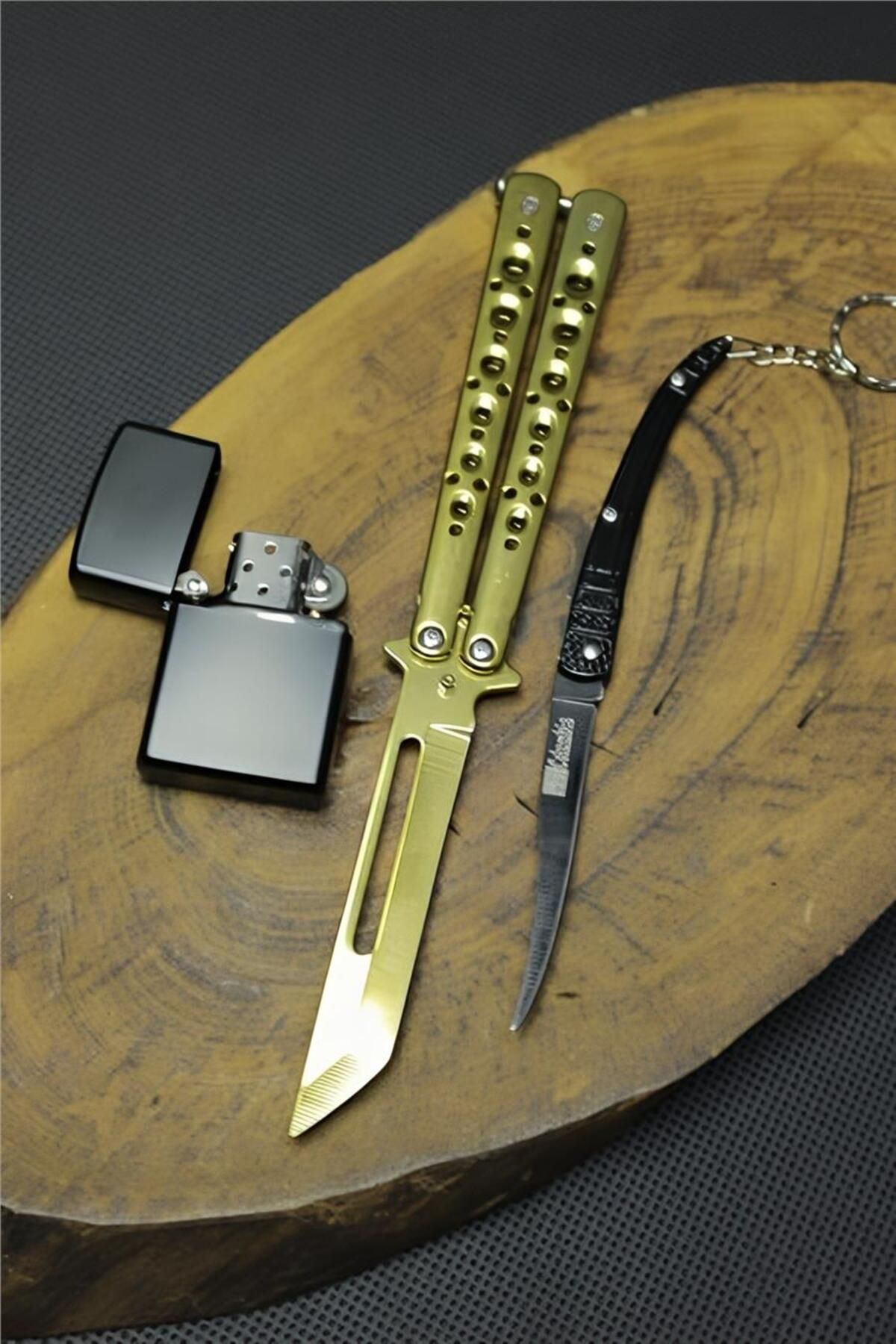supertrend Süpertrend 21 cm Gold Renk Tanto Kelebeği Set
