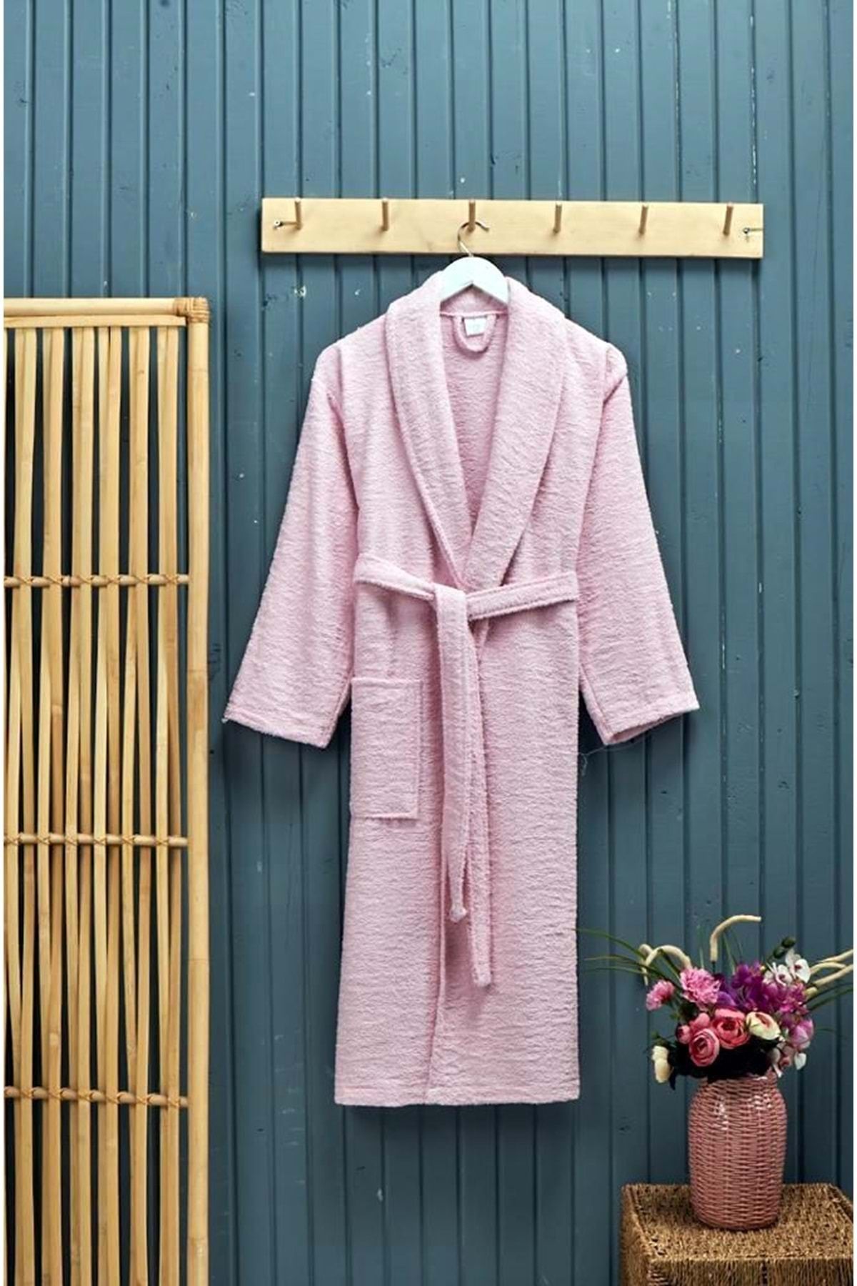 polo life Kutulu %100 Pamuk Tek Bornoz Şalyaka-A.Pembe (XL Beden)