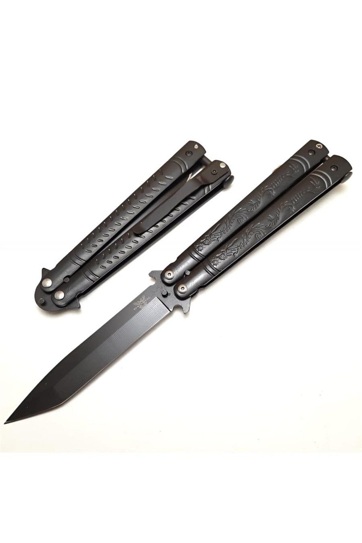 alsepeteavm 22 Cm Çelik Ejderha Kemer Klipsli Kamp & Outdoor Kelebekli
