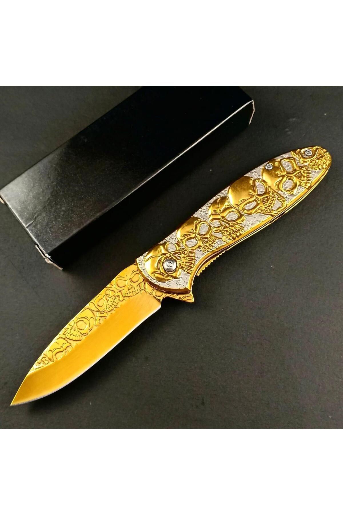 alsepeteavm Browning Gold Kuru Kafa Desenli Kamp Çakısı