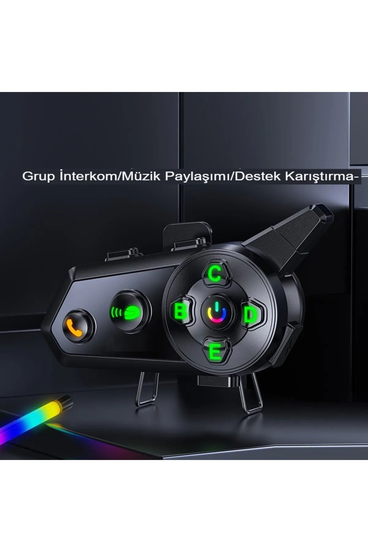 OBRAX 6 Kişi Eşleşmeli 2 Kişi Uyumlu Konuşmalı Motosiklet İntercom 500m Mesafeli Müzik Paylaşımlı