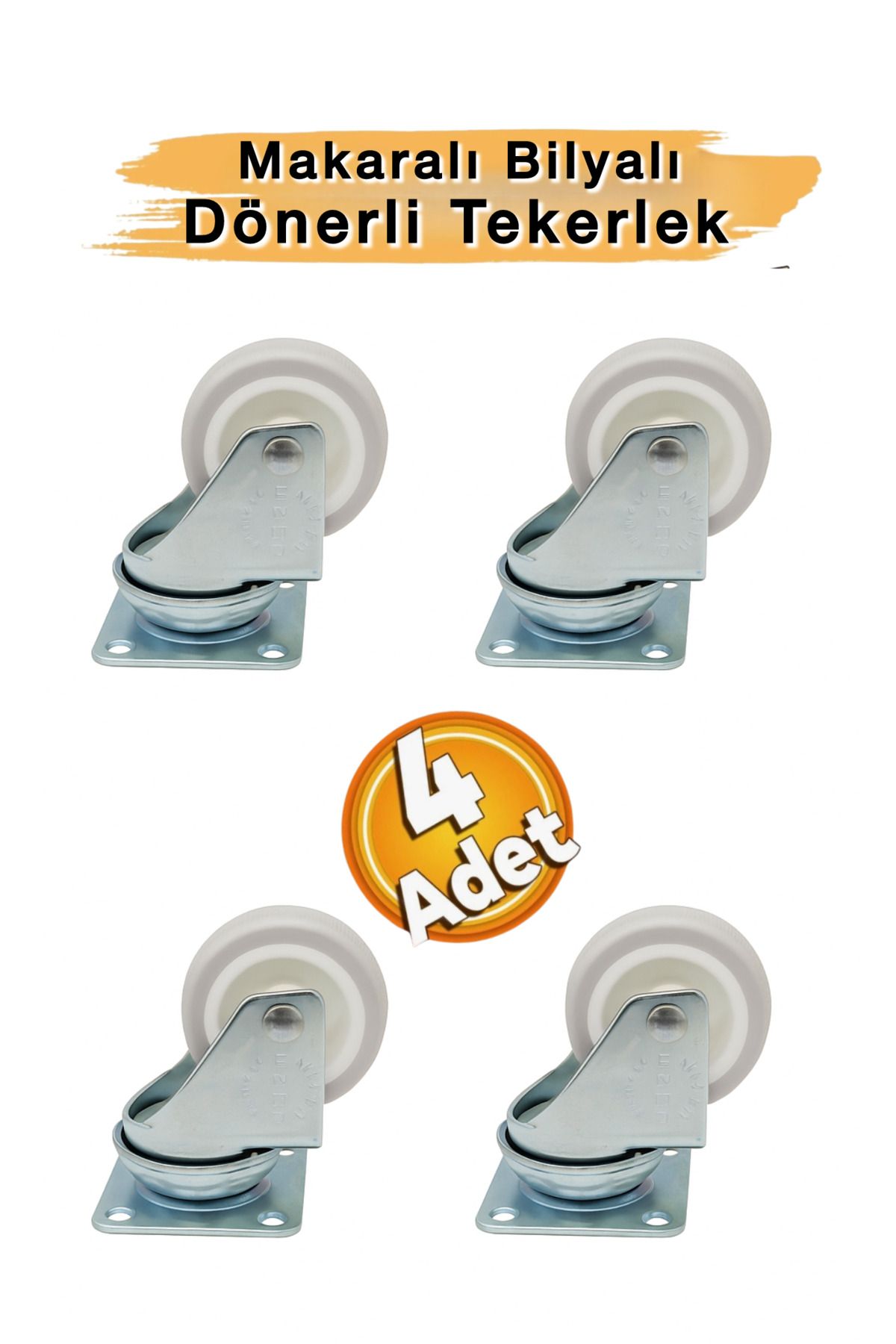 Emes EP01 Gri Tablalı Dönerli Sarhoş Tekerlek 50 mm Tekerlek