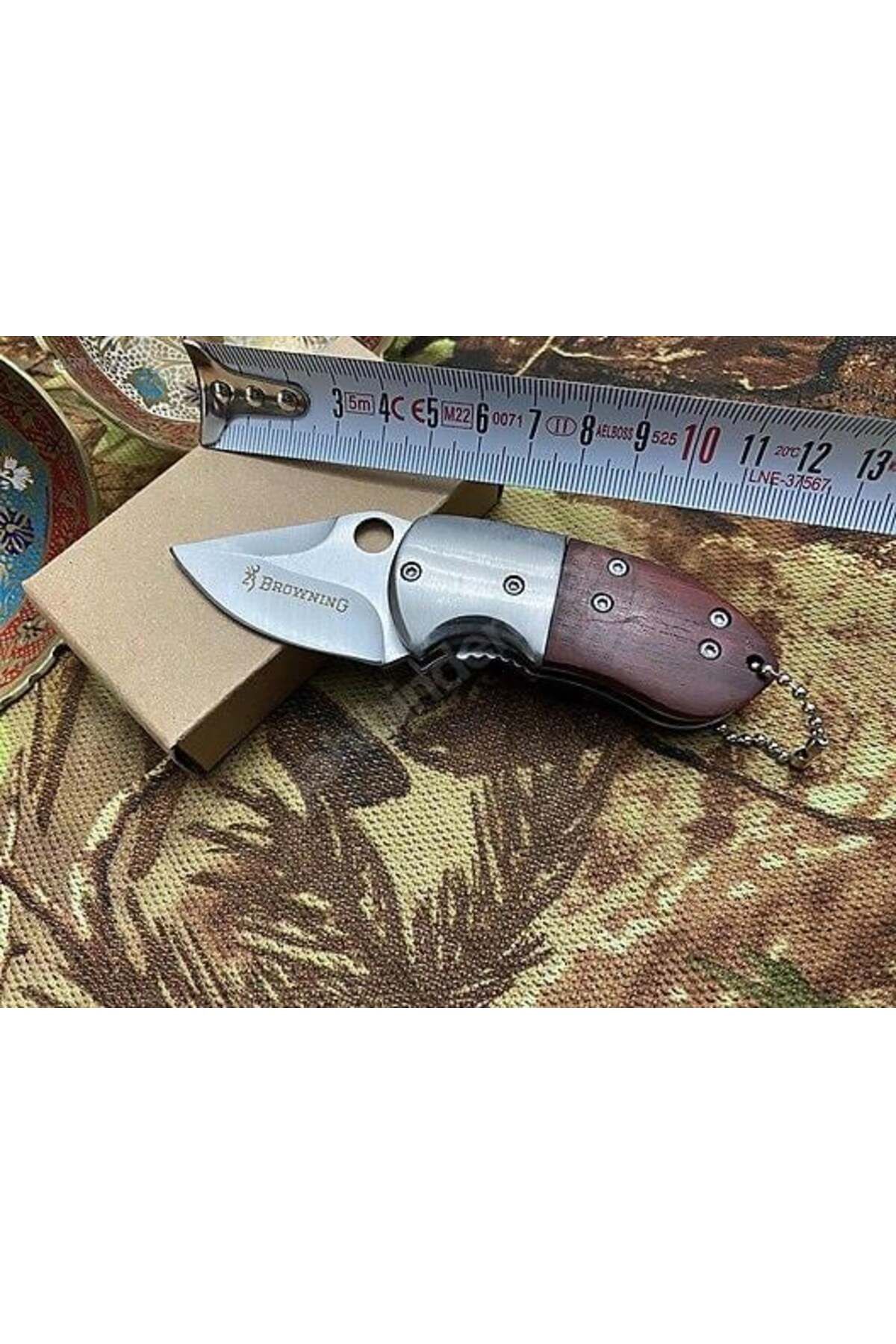 alsepeteavm Browning Tombul 8-11 Ahşap Kabze Manuel Kamp Çakısı