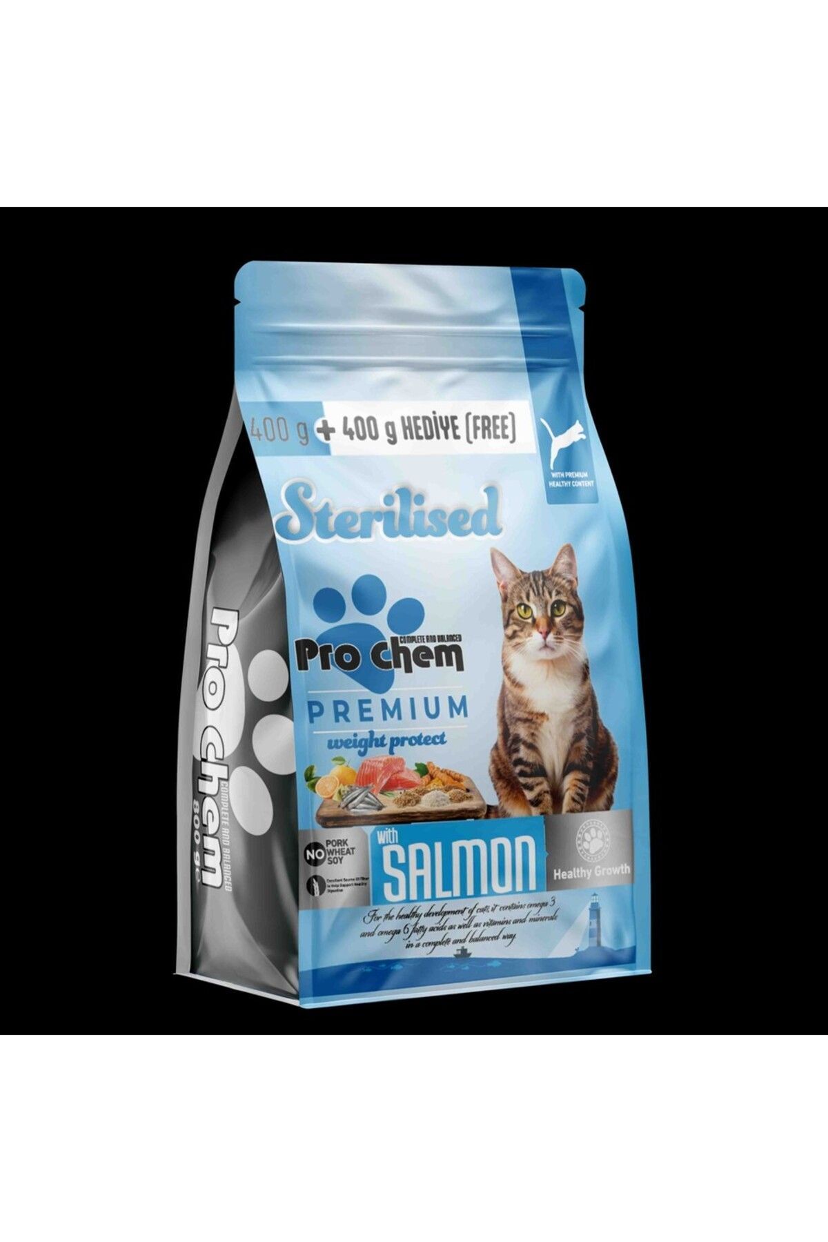 Pro Chem Sterilised Somon Kedi Maması (400 gr +400GR)