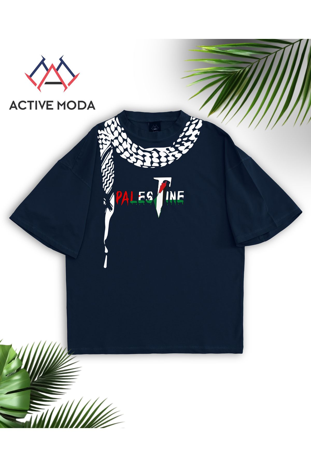 JANSO GROUP - Erkek Kisa Kollu Crop Tshirt Baskili Gaza Pamuklu Penye Kumaş