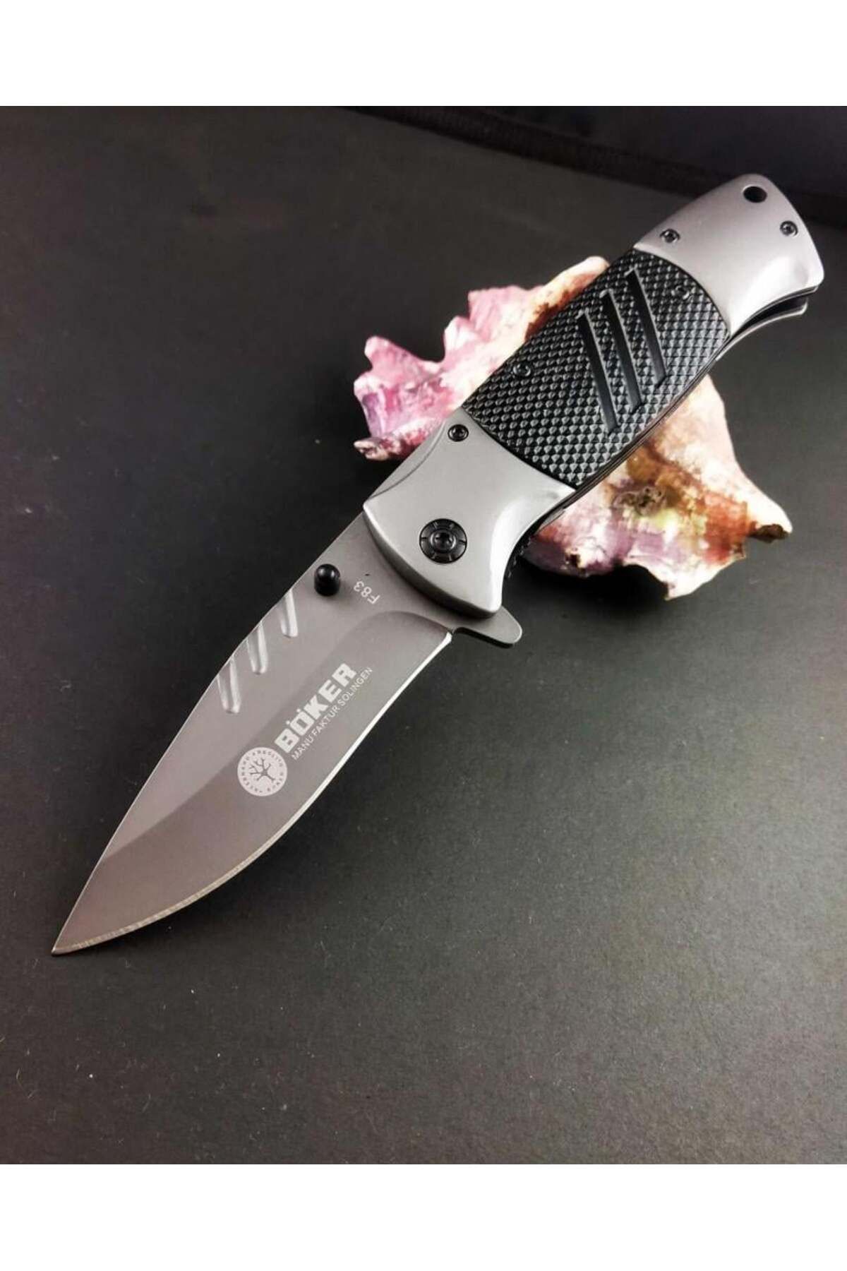 alsepeteavm Böker F83 Soft Kabze Otomatik Kamp Çakısı