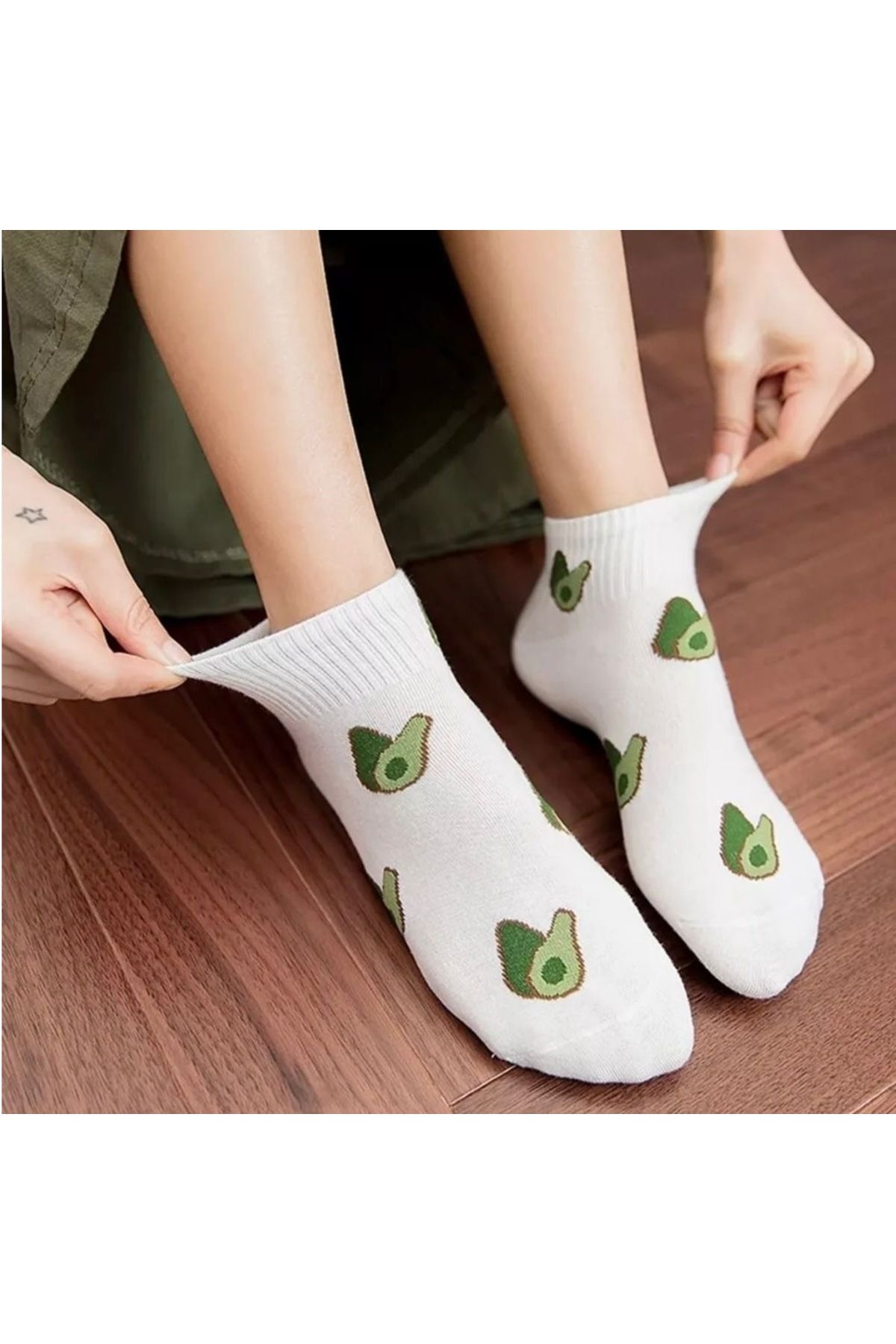 Prism Fashion 5'li Avakado Desenli Kadın Çorap