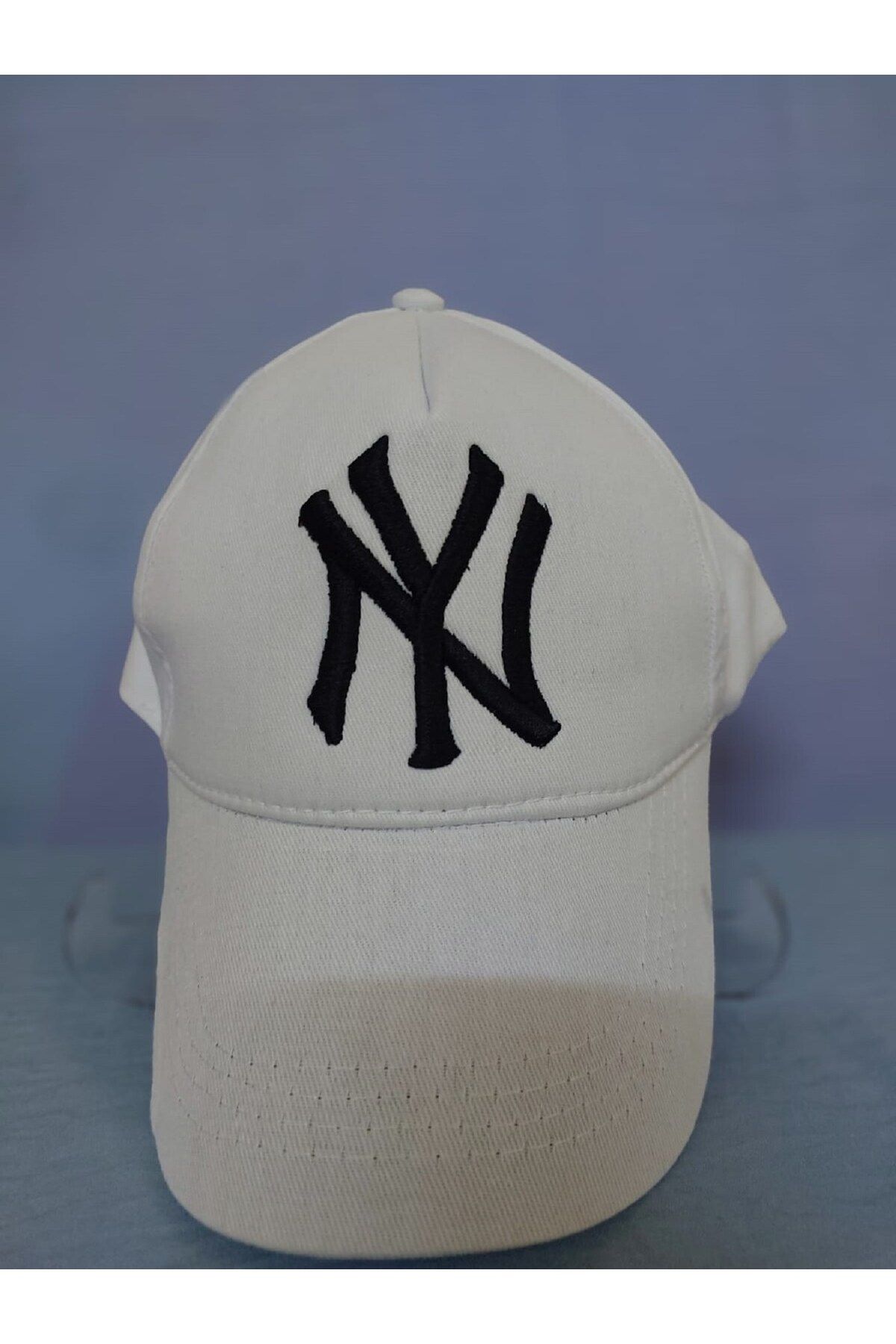 MÜJÜNÜN HEDİYELERİ Unisex Beyaz Renk Beyaz Logo Beyzbol New York Şapka
