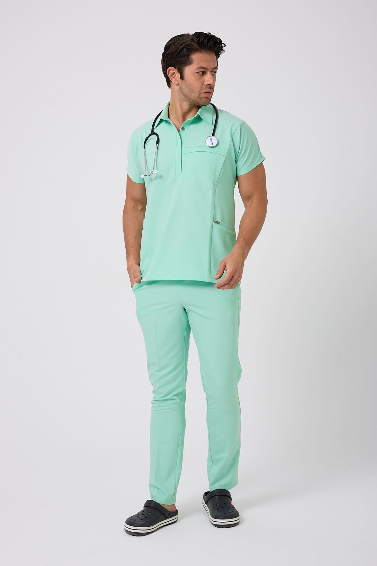 Onur Forma Scrubs Planet Erkek Takım - Su Yeşili