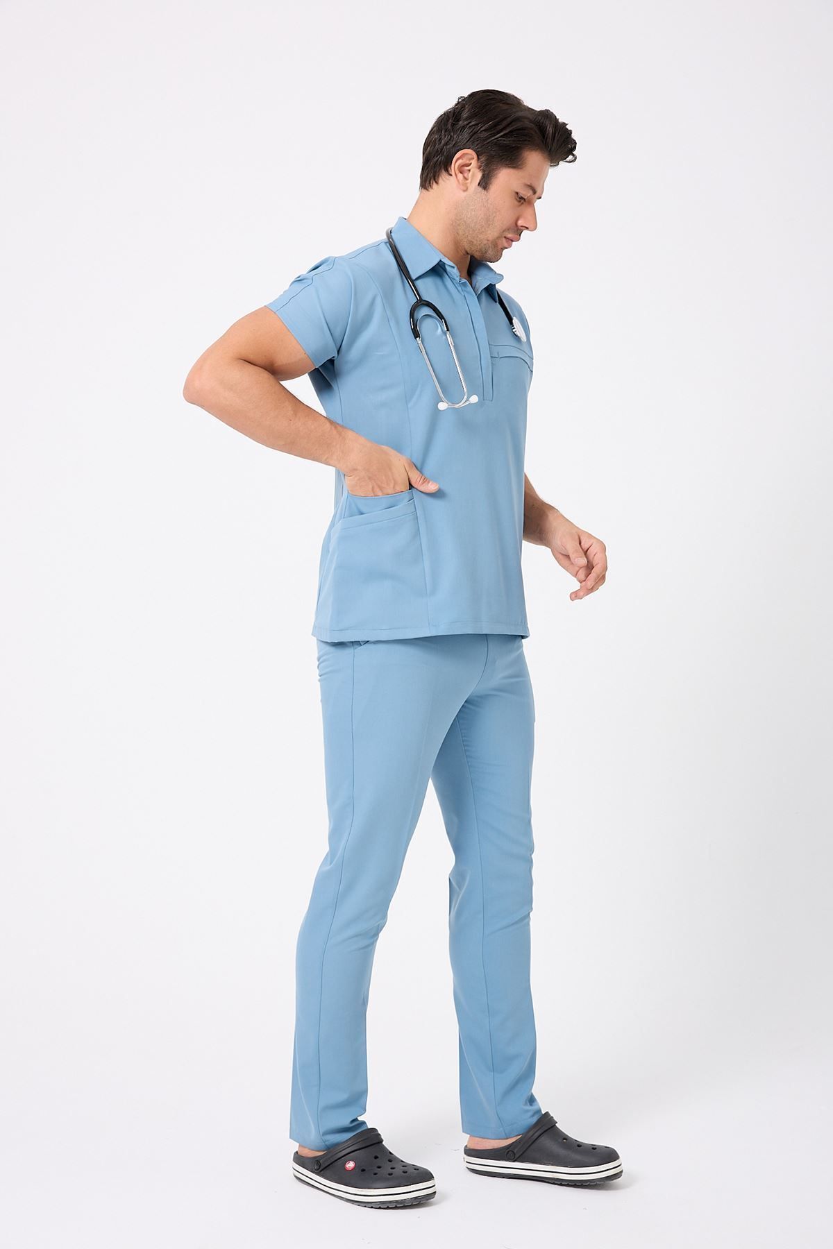 Onur Forma Scrubs Planet Erkek Takım - Bulut Mavi