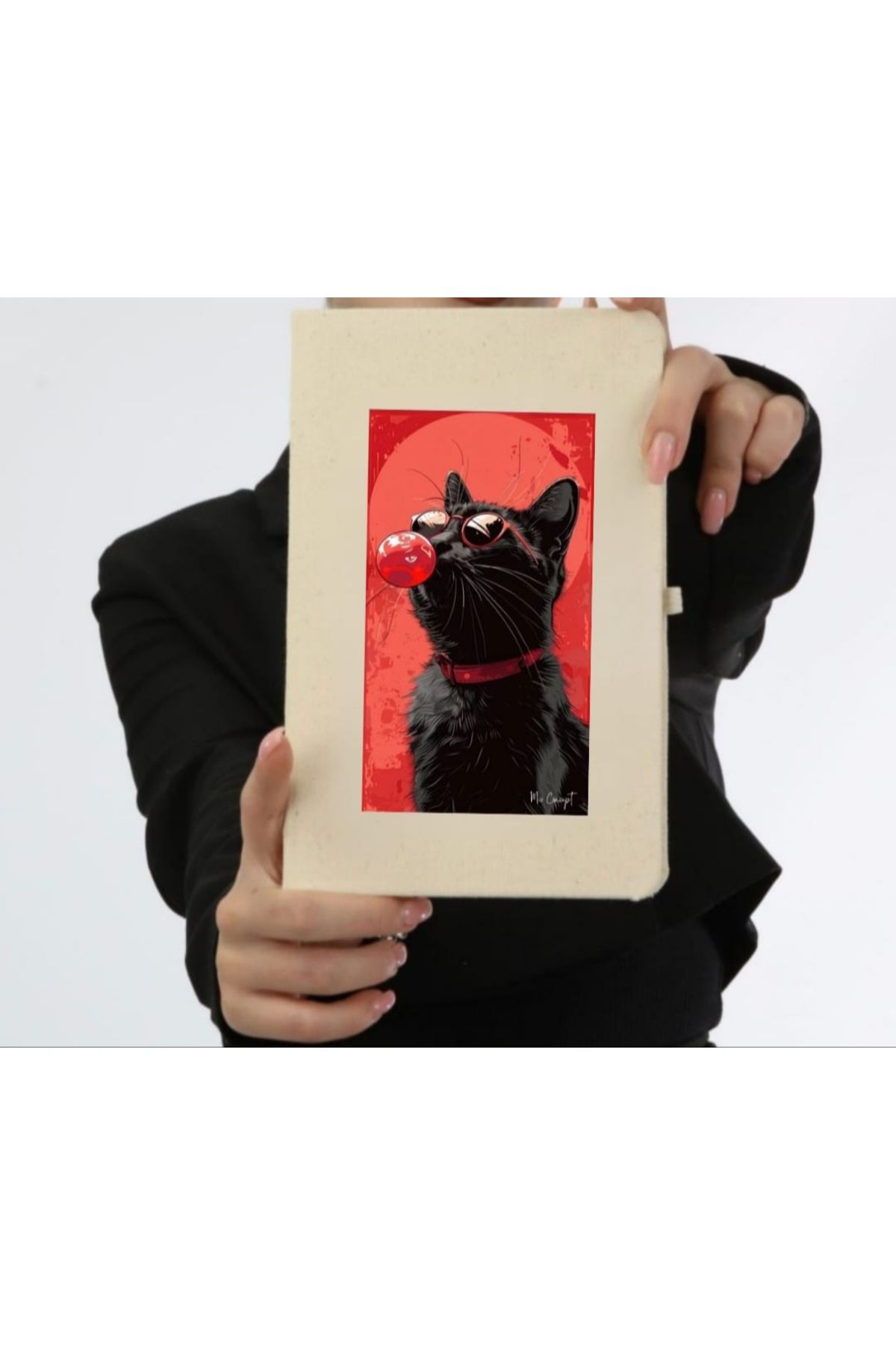 Nenya Kedi Baskılı Not Defter