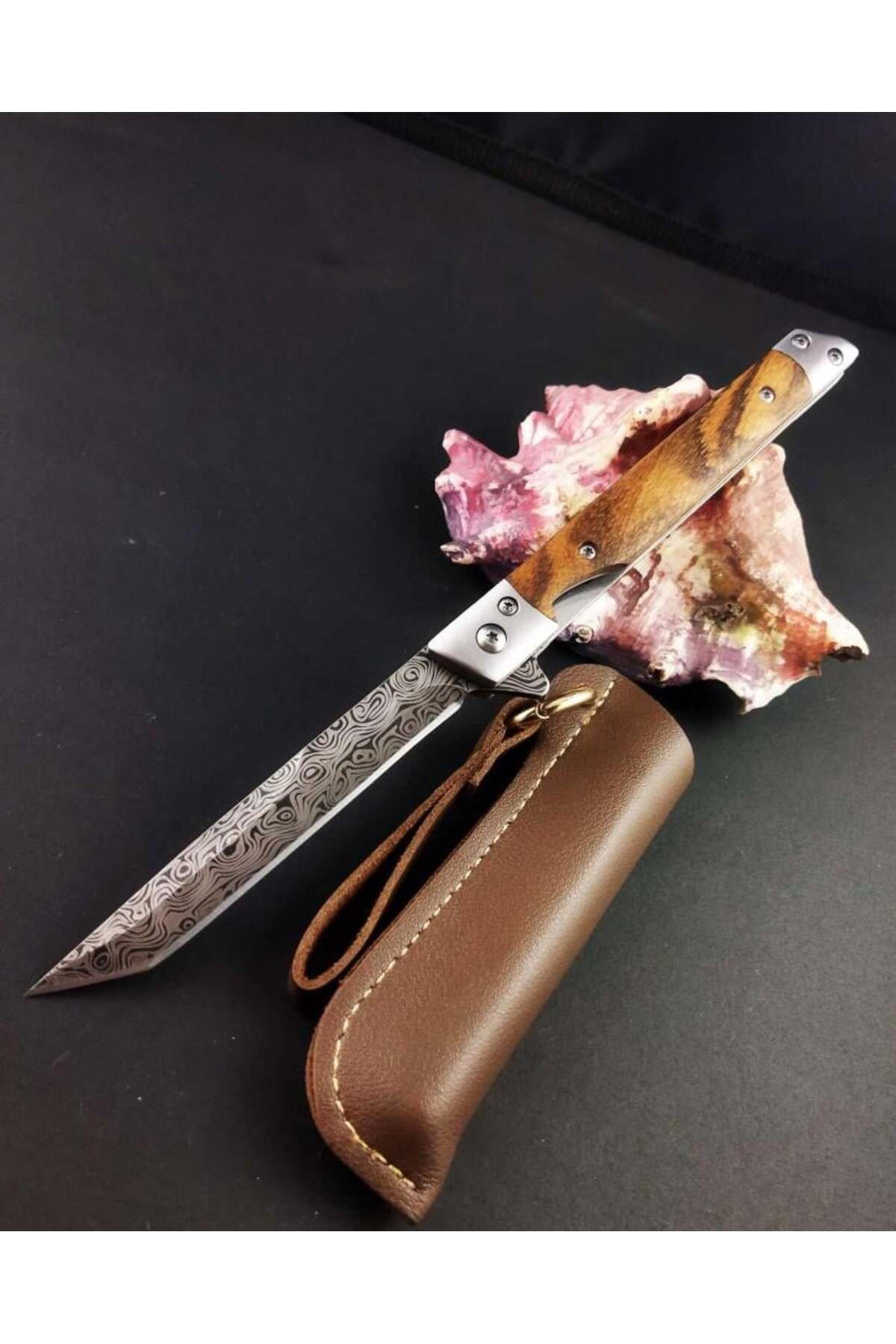 alsepeteavm M390 Tanto Damascus Kamp Çakısı