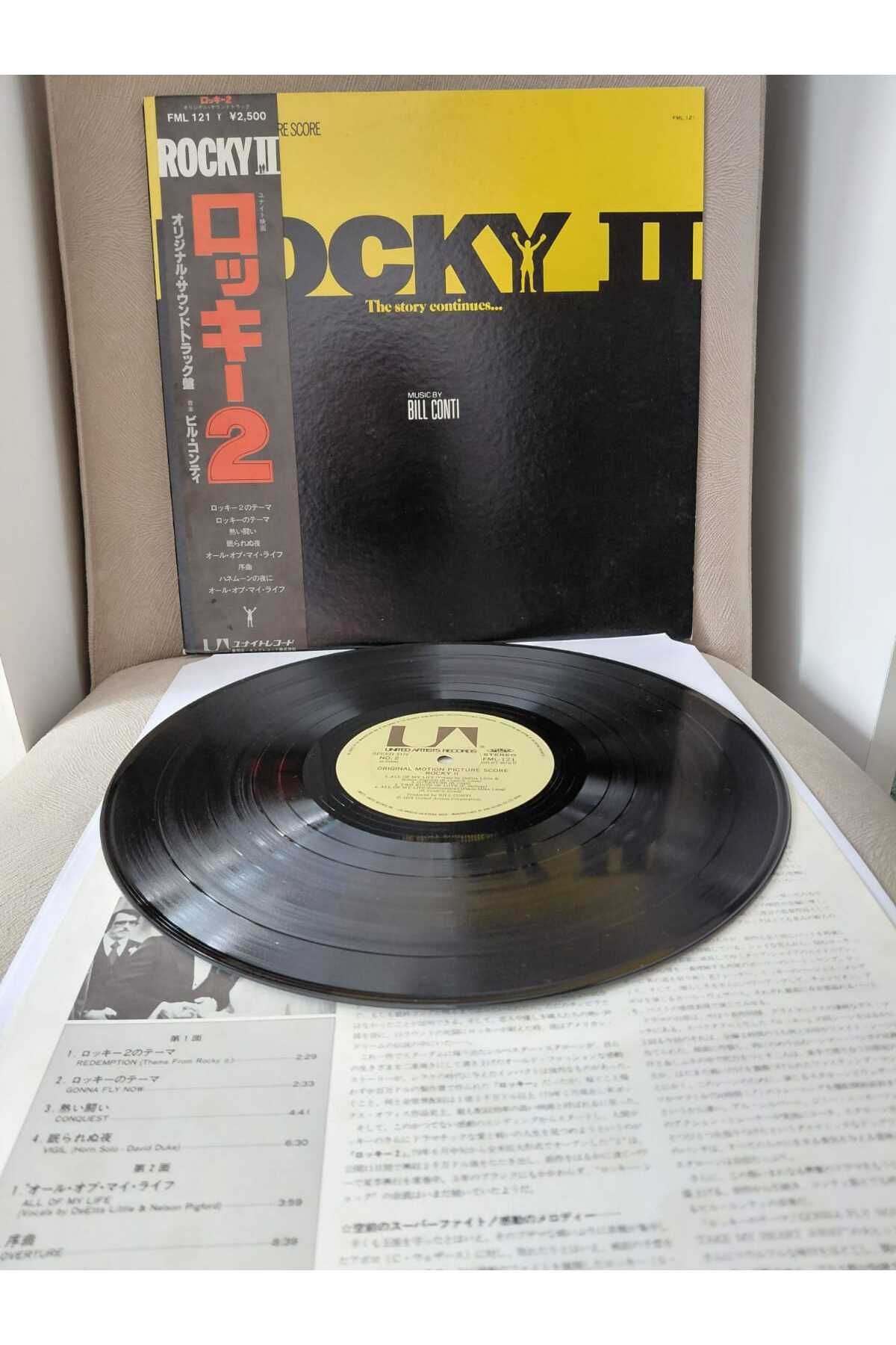 Plakperest ROCKY II - Soundtrack / Bill Conti - 1979 Japonya Basım LP Plak Albüm - Obi’li-2.el