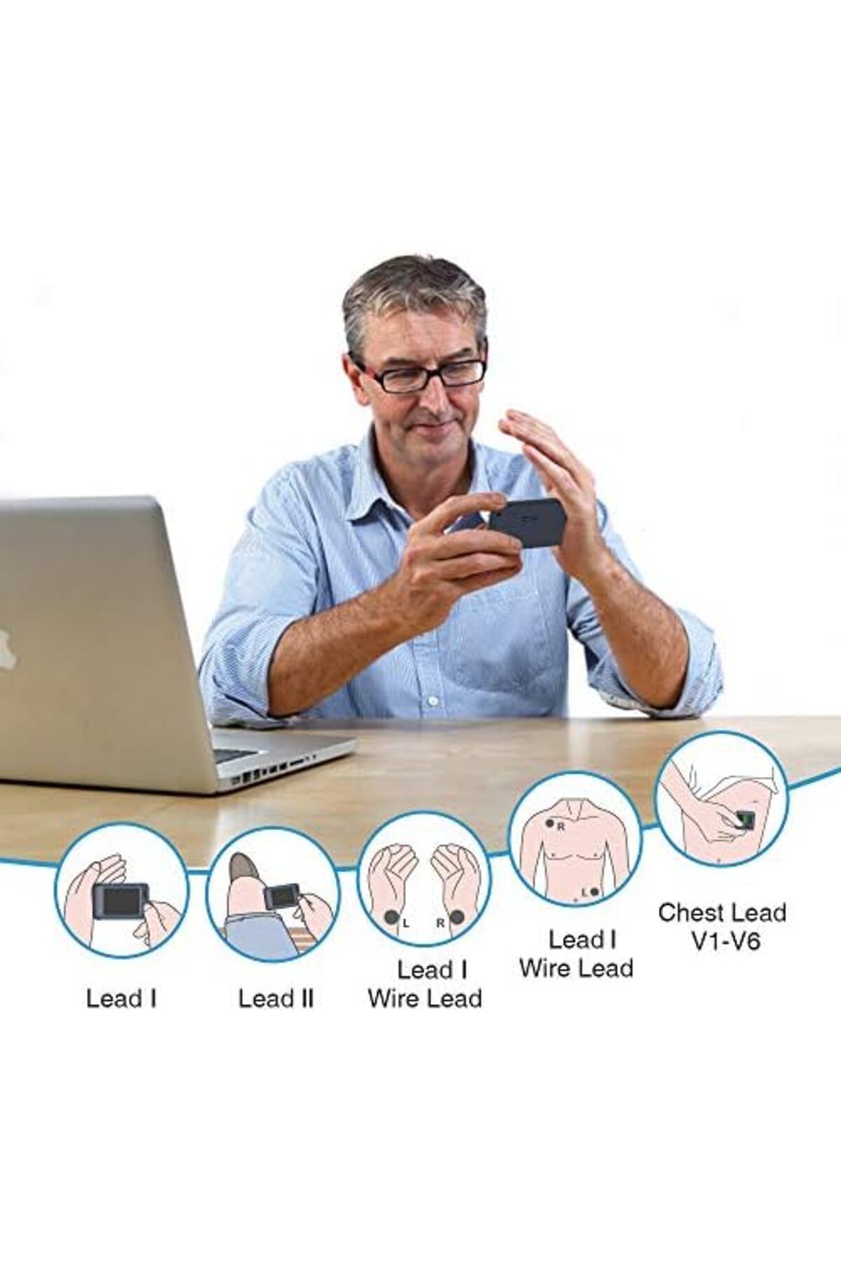 wellue-ECG Monitor, Heart Monitor with EKG, Bluetooth Heart Monitoring Device with iOS & Android App 3